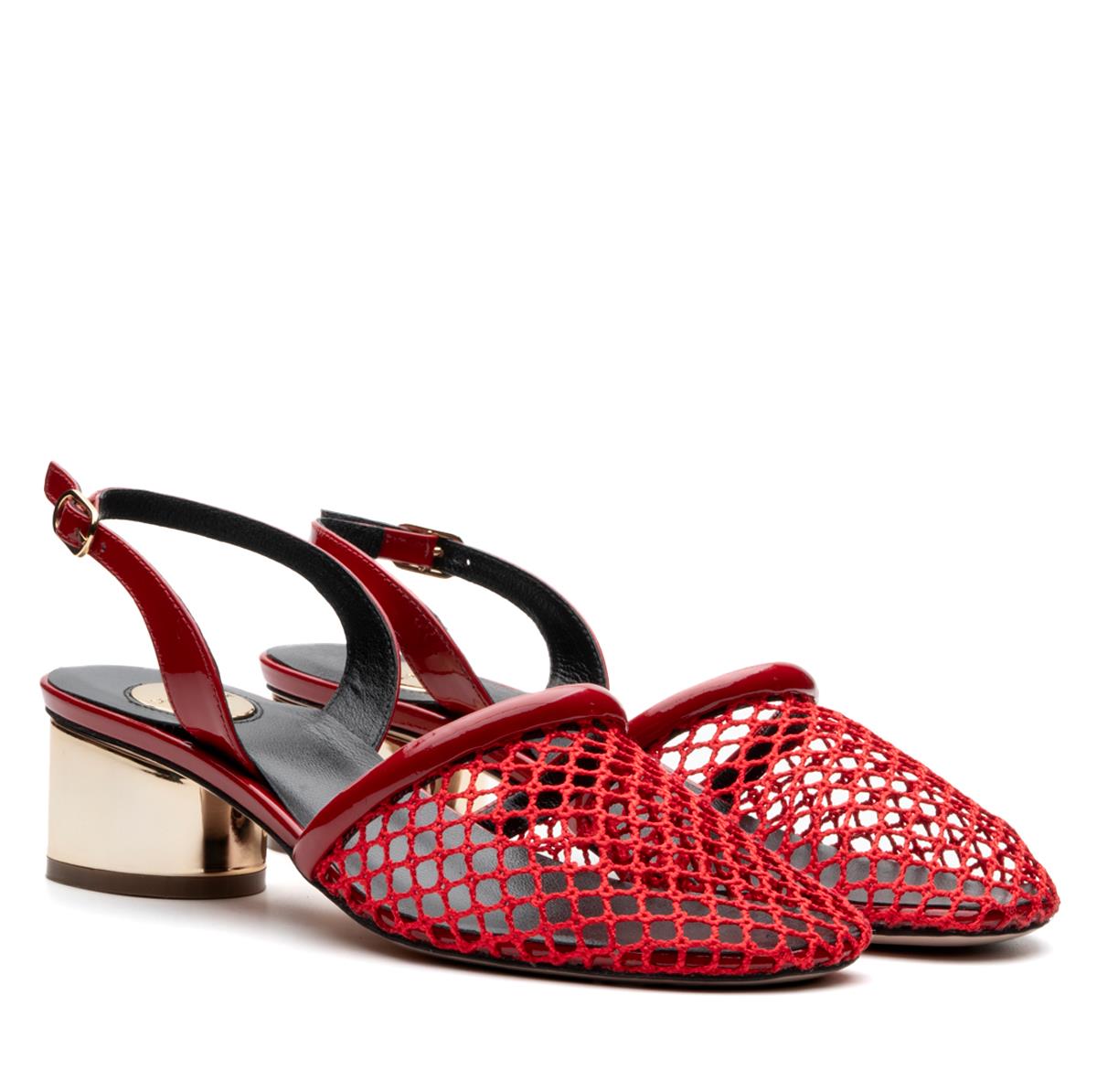 LERAF KIRMIZI TEKSTİL Kadın KALIN TOPUKLERAF KIRMIZI TEKSTİL Kadın KALIN TOPUK