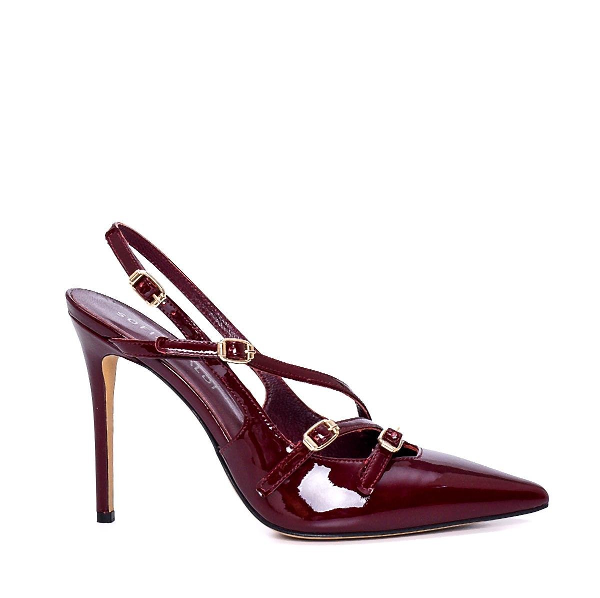 Lıch Bordo Rugan  Kadın Stiletto & Abiye