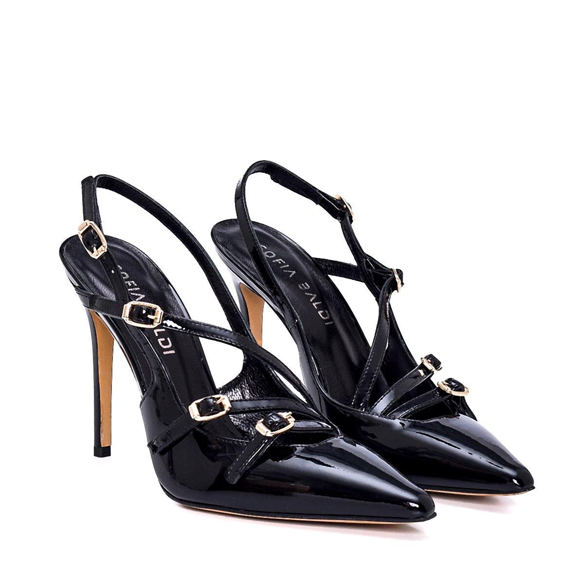 Lıch Siyah Rugan  Kadın Stiletto & Abiye