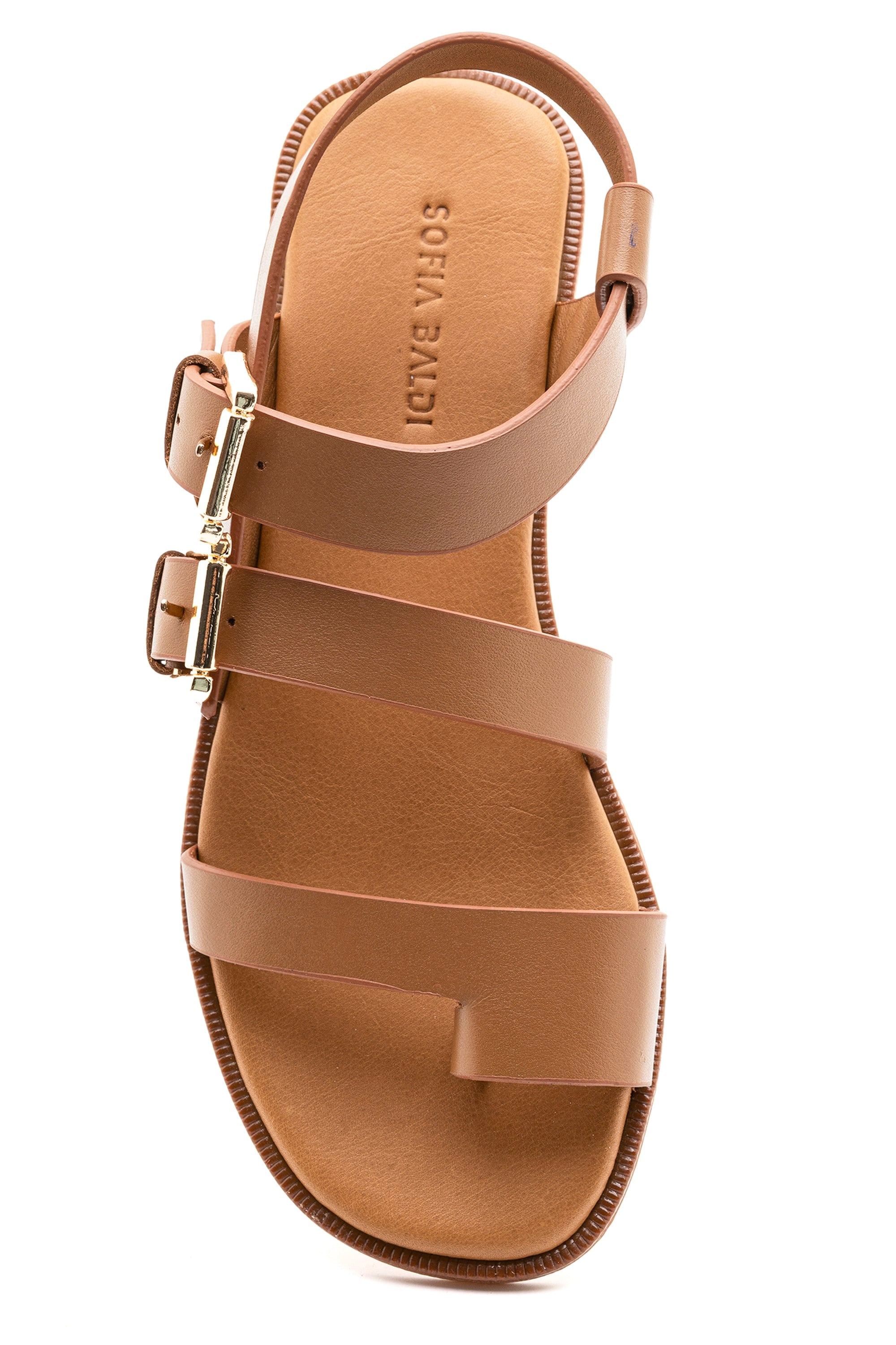 LITEN TABA HAKİKİ DERİ Kadın DÜZ SANDALETLITEN TABA HAKİKİ DERİ Kadın DÜZ SANDALET