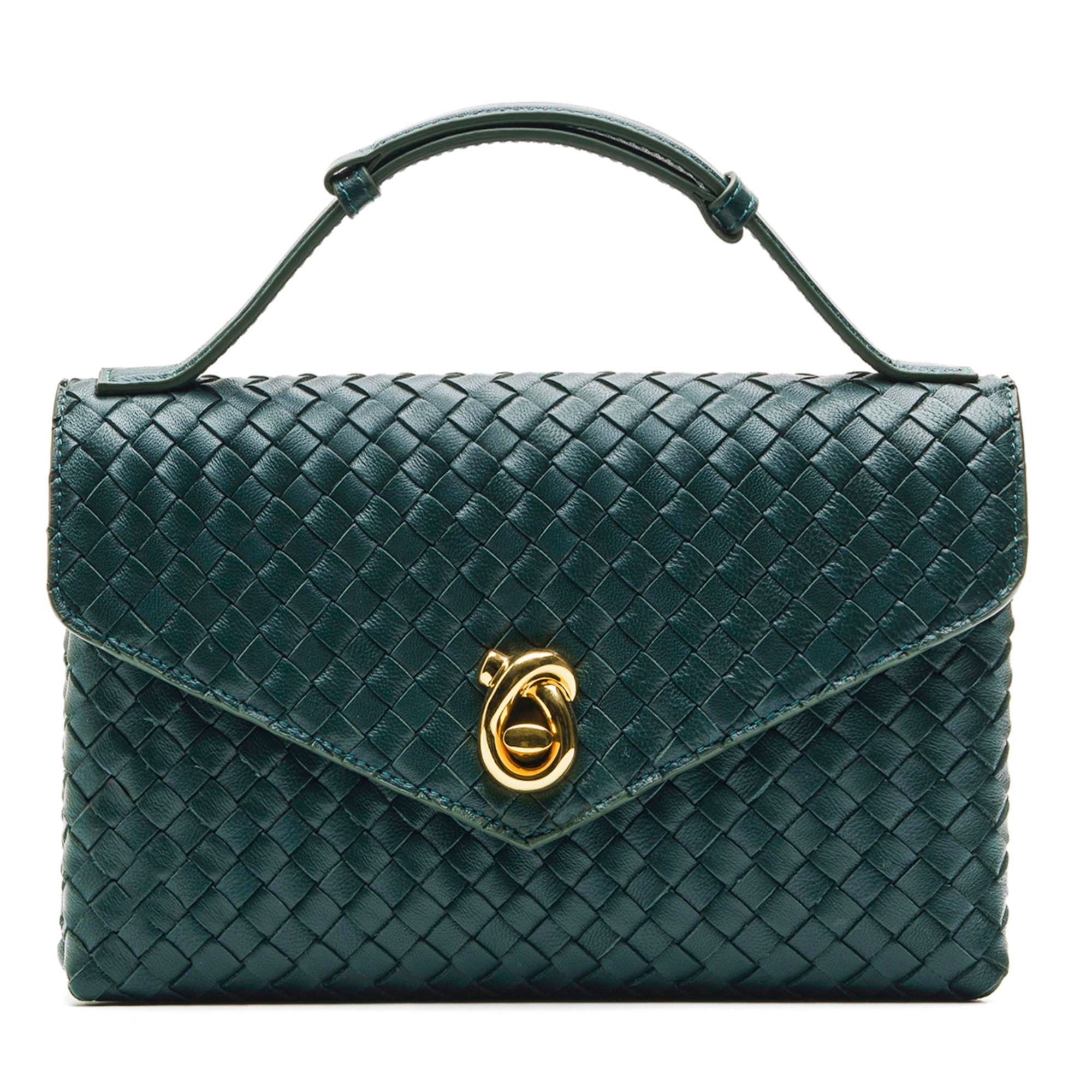 LOCK KOYU YEŞİL HAKİKİ DERİ Kadın ÇANTALOCK KOYU YEŞİL HAKİKİ DERİ Kadın ÇANTA