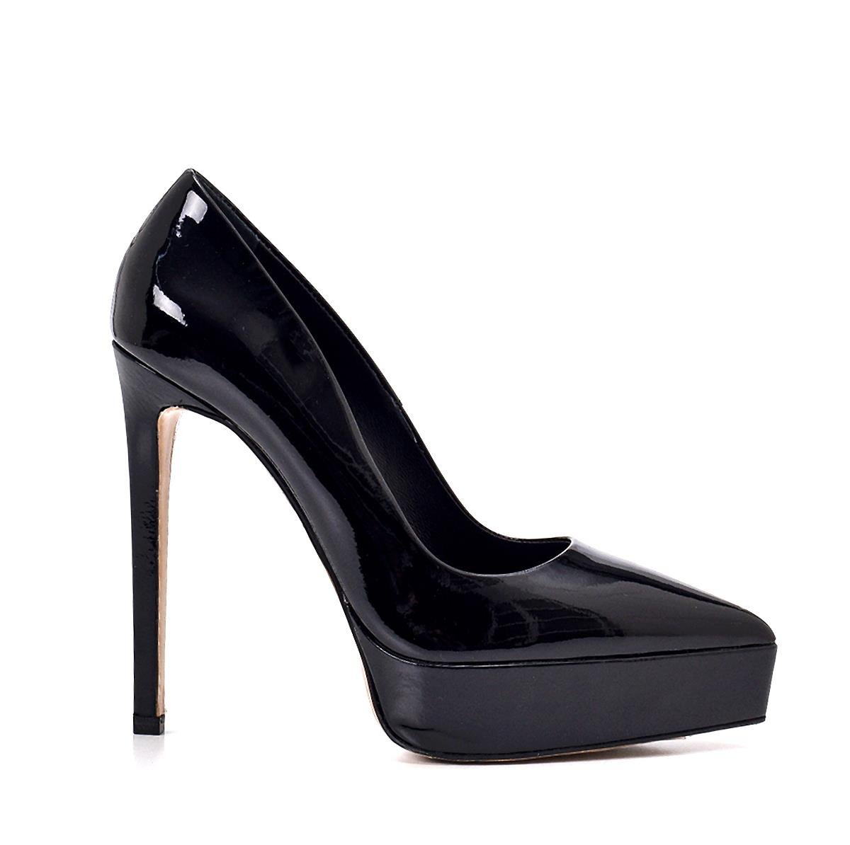 Loraly Siyah Rugan  Kadın Stiletto & Abiye