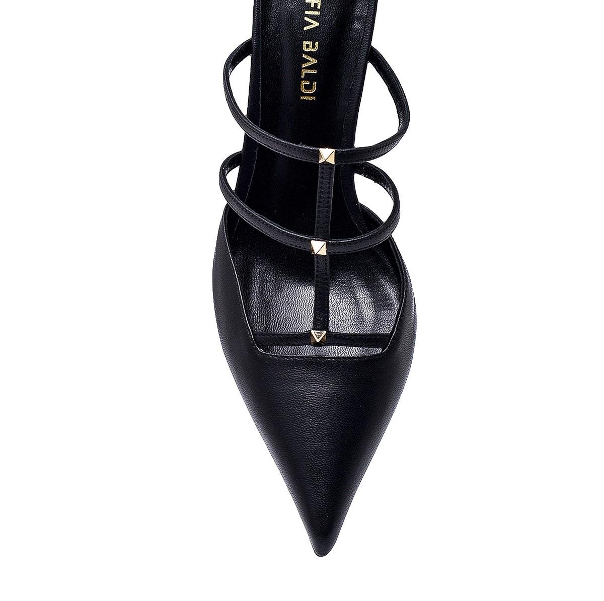 LUSHA SİYAH HAKİKİ DERİ Kadın TOPUKLU TERLİKLUSHA SİYAH HAKİKİ DERİ Kadın TOPUKLU TERLİK