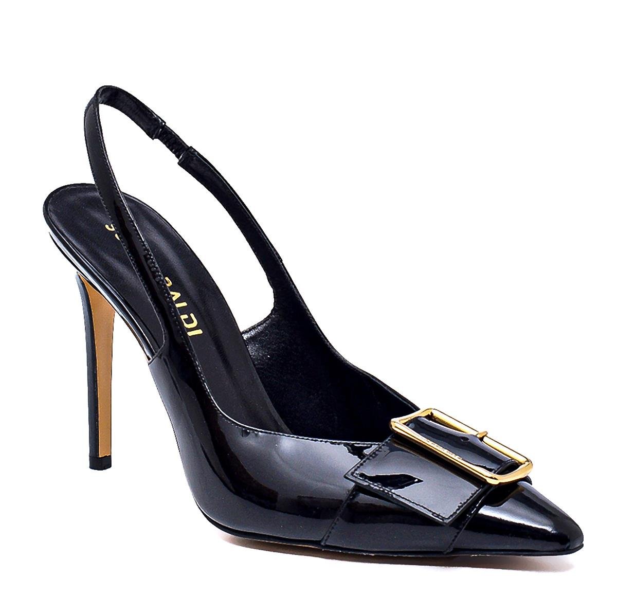 Note Siyah Rugan  Kadın Stiletto & Abiye