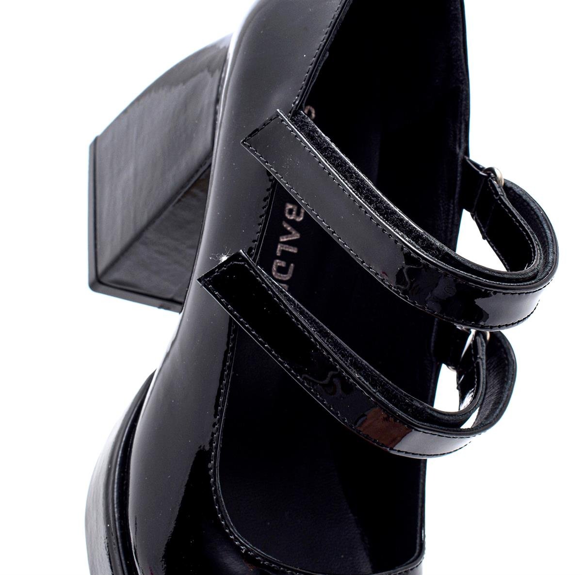 Penelope Siyah Rugan  Kadın Kalın Topuk