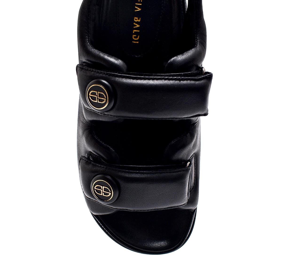 Sanda Siyah   Kadın Düz Sandalet