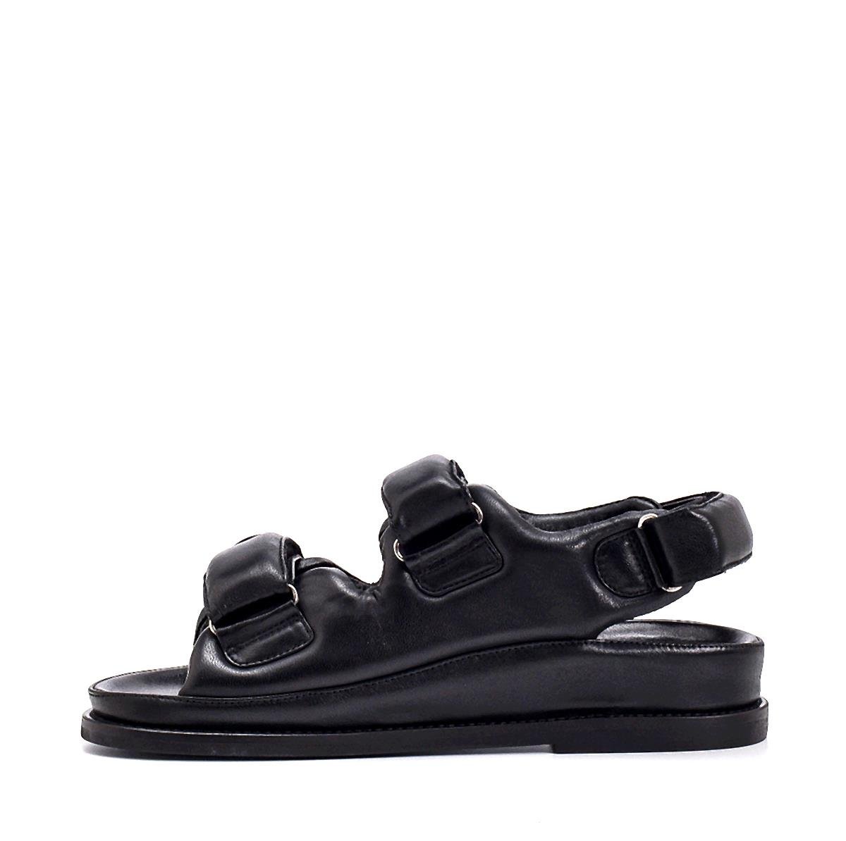 Sanda Siyah   Kadın Düz Sandalet