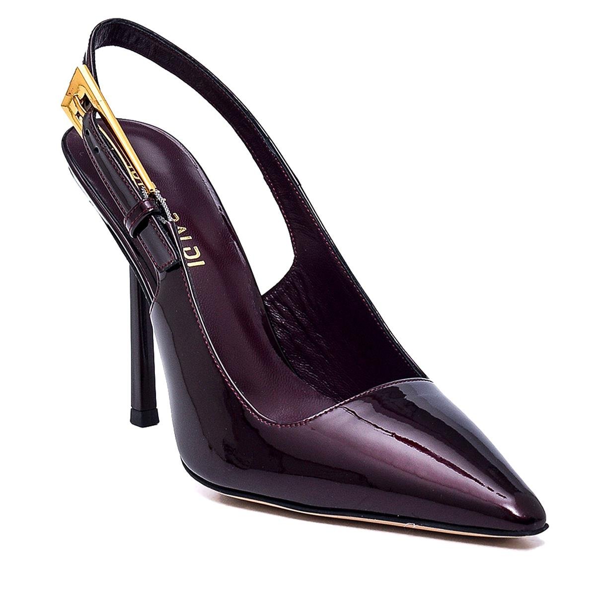 Sera Bordo Rugan  Kadın Stiletto & Abiye