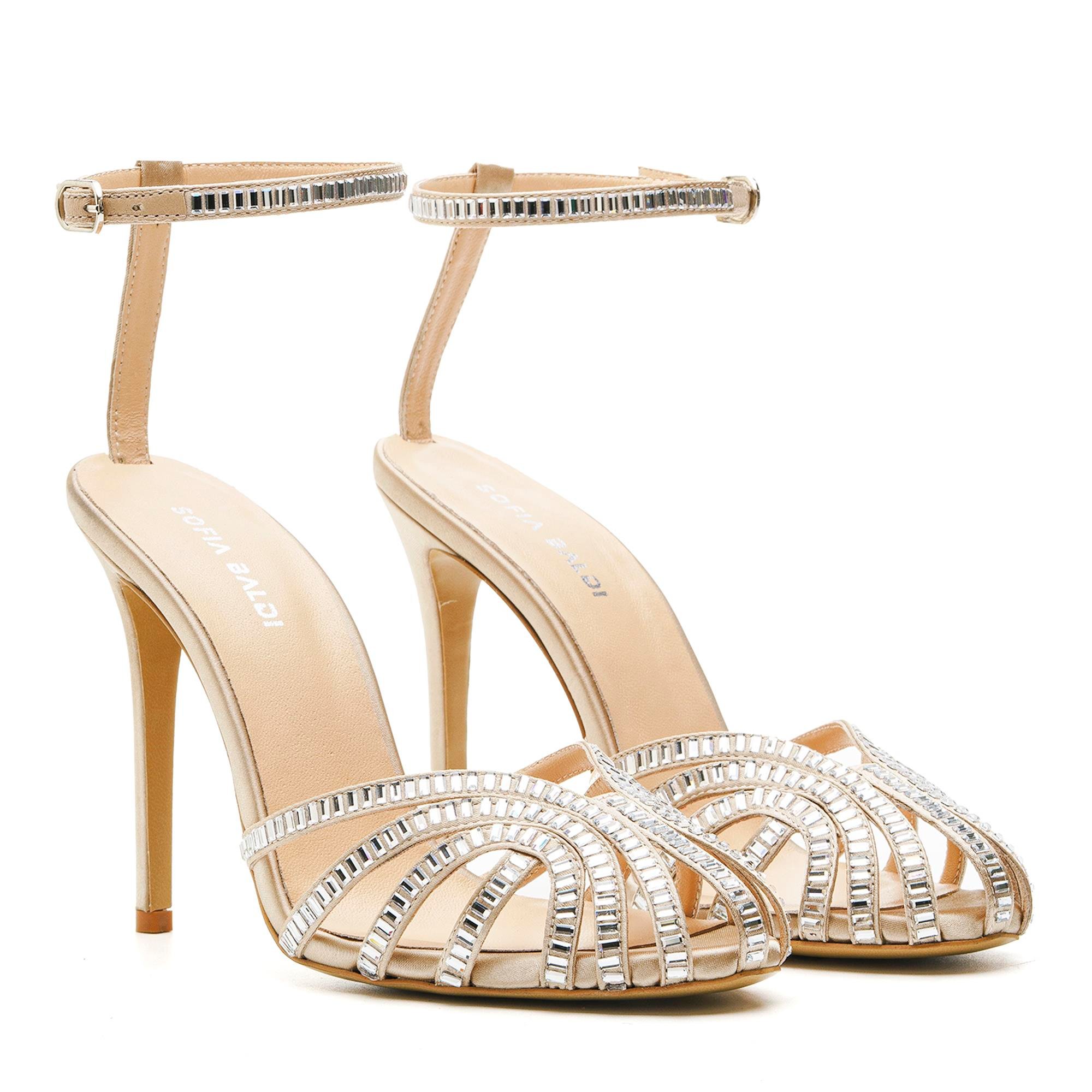 SOLEV BEJ TEKSTİL Kadın TOPUKLU SANDALETSOLEV BEJ TEKSTİL Kadın TOPUKLU SANDALET