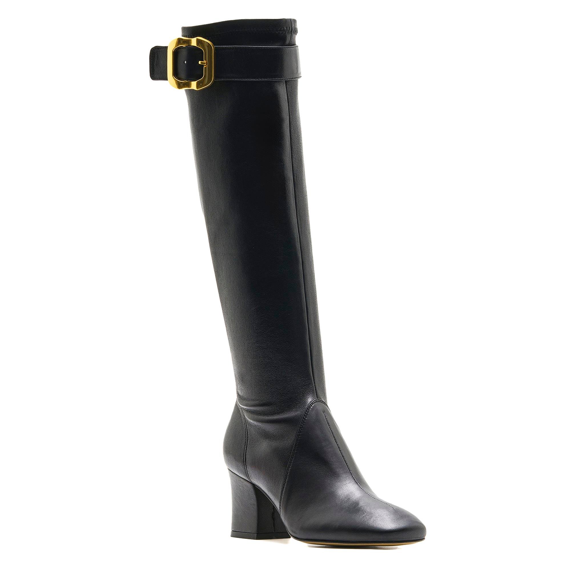 TAGE SİYAH HAKİKİ DERİ Kadın TOPUKLU ÇİZMETAGE SİYAH HAKİKİ DERİ Kadın TOPUKLU ÇİZME