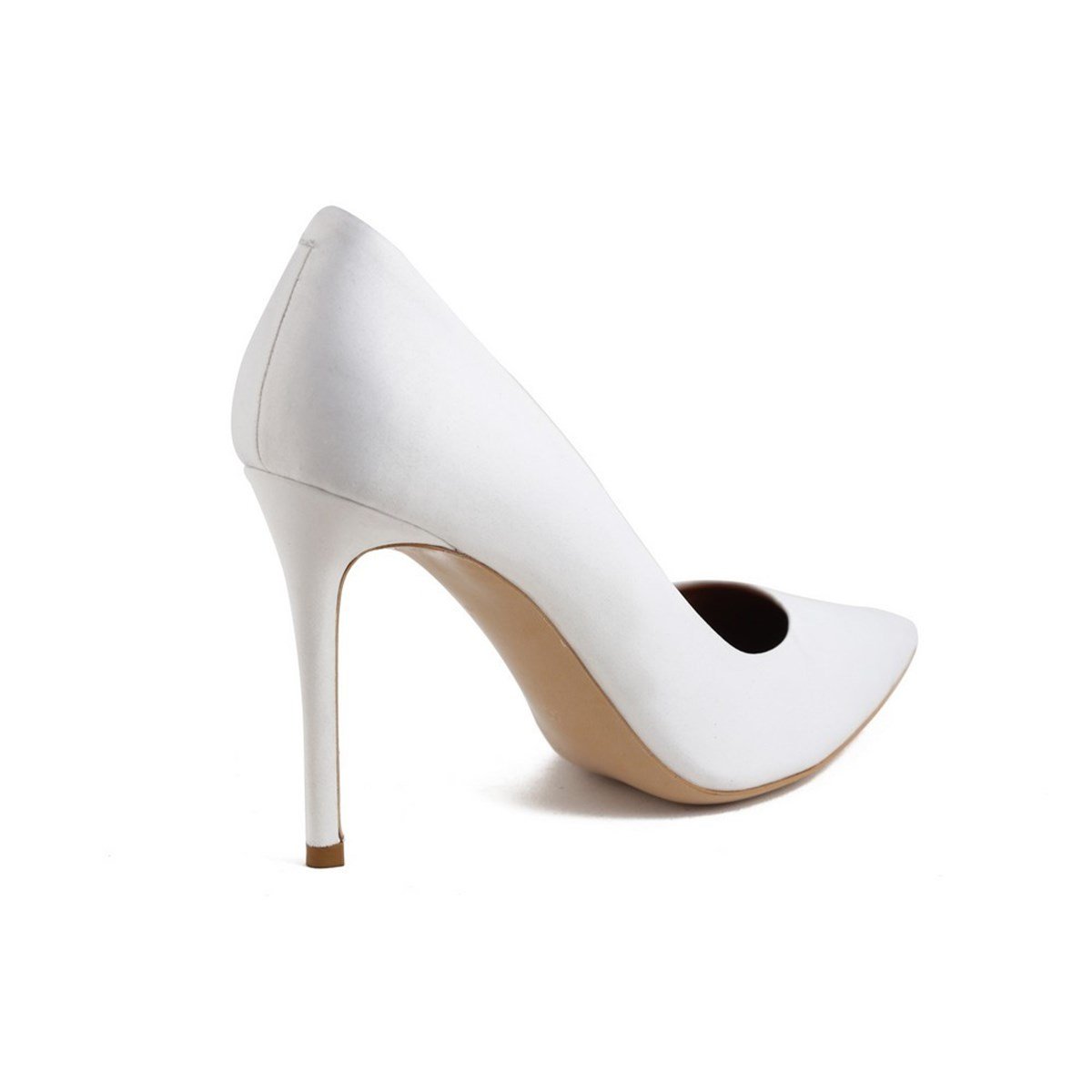 TEODORA BEYAZ SATEN  KADIN Stiletto & Abiye