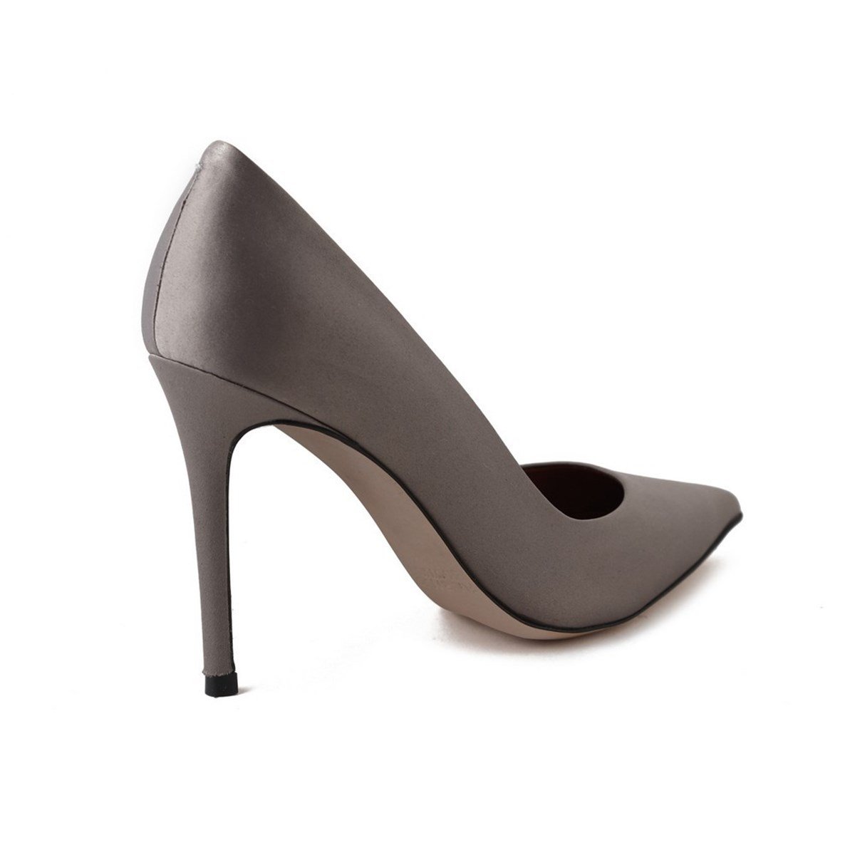 TEODORA GRİ SATEN  KADIN Stiletto & Abiye