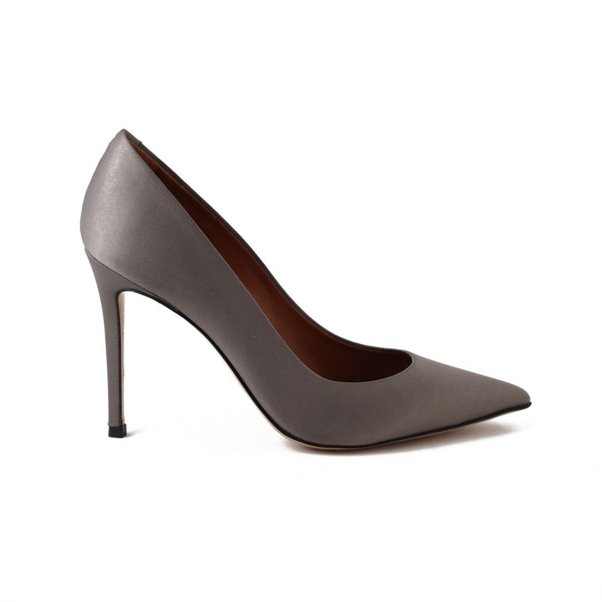 TEODORA GRİ SATEN  KADIN Stiletto & Abiye