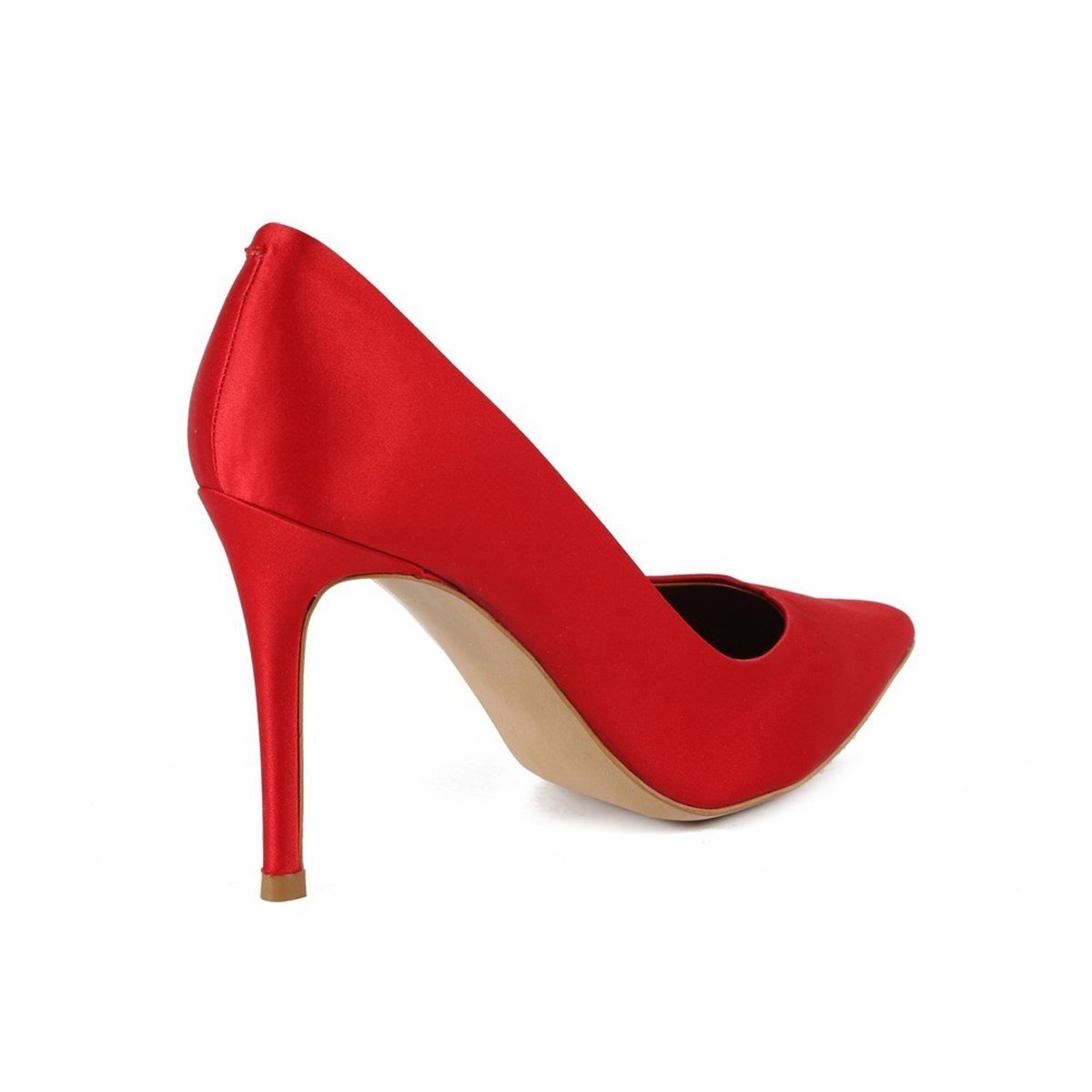 TEODORA KIRMIZI SATEN  KADIN Stiletto & Abiye