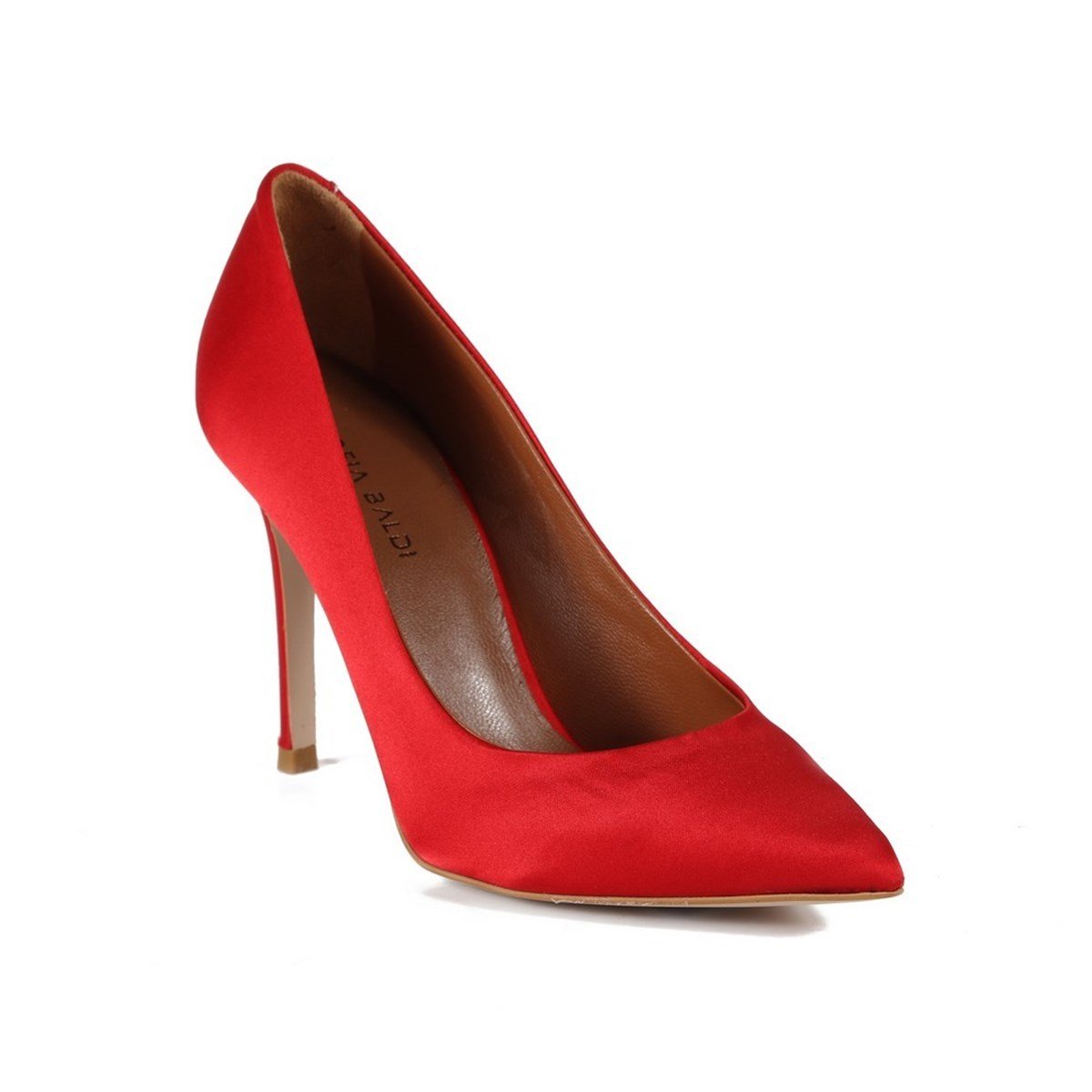 TEODORA KIRMIZI SATEN  KADIN Stiletto & Abiye