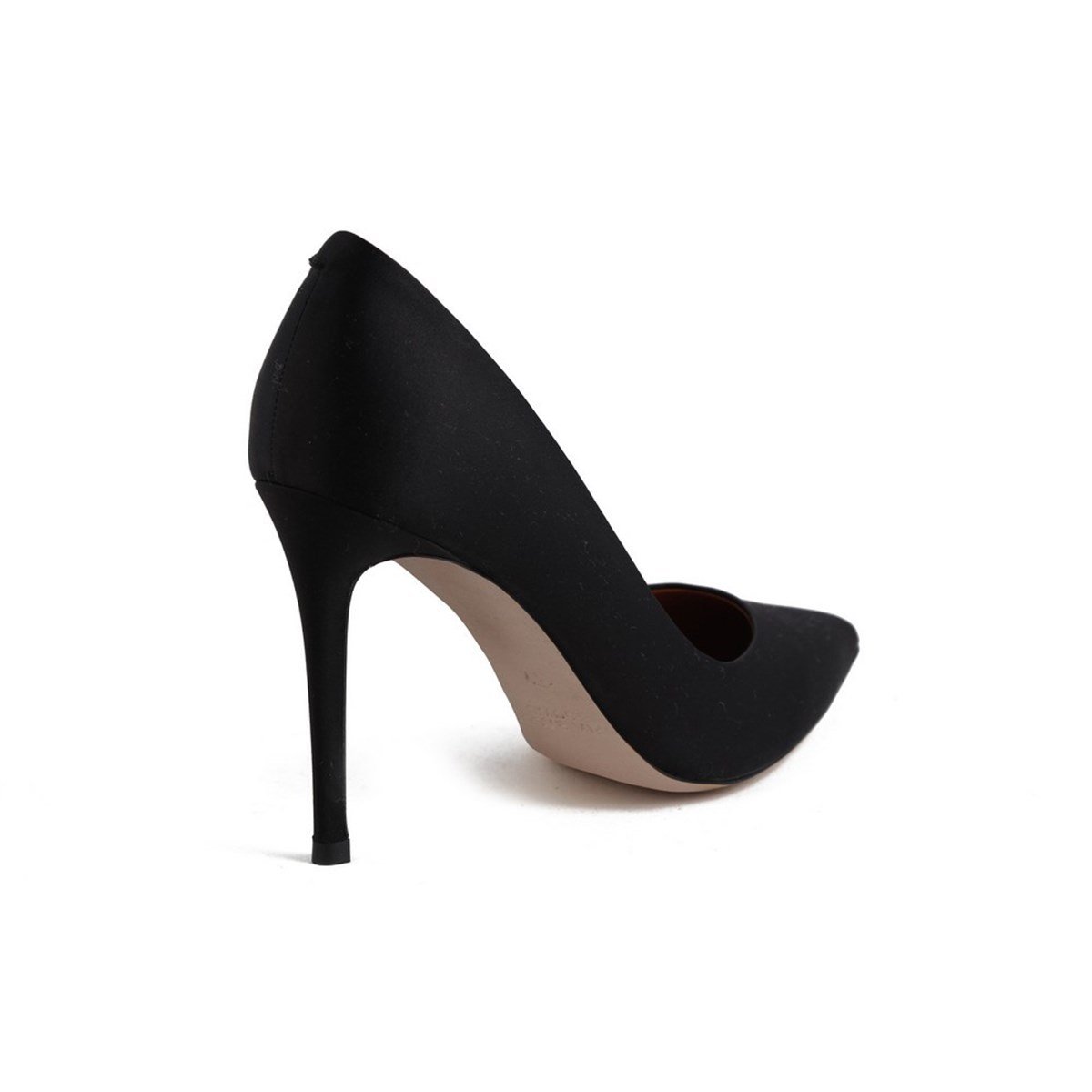 TEODORA SİYAH SATEN  KADIN Stiletto & Abiye