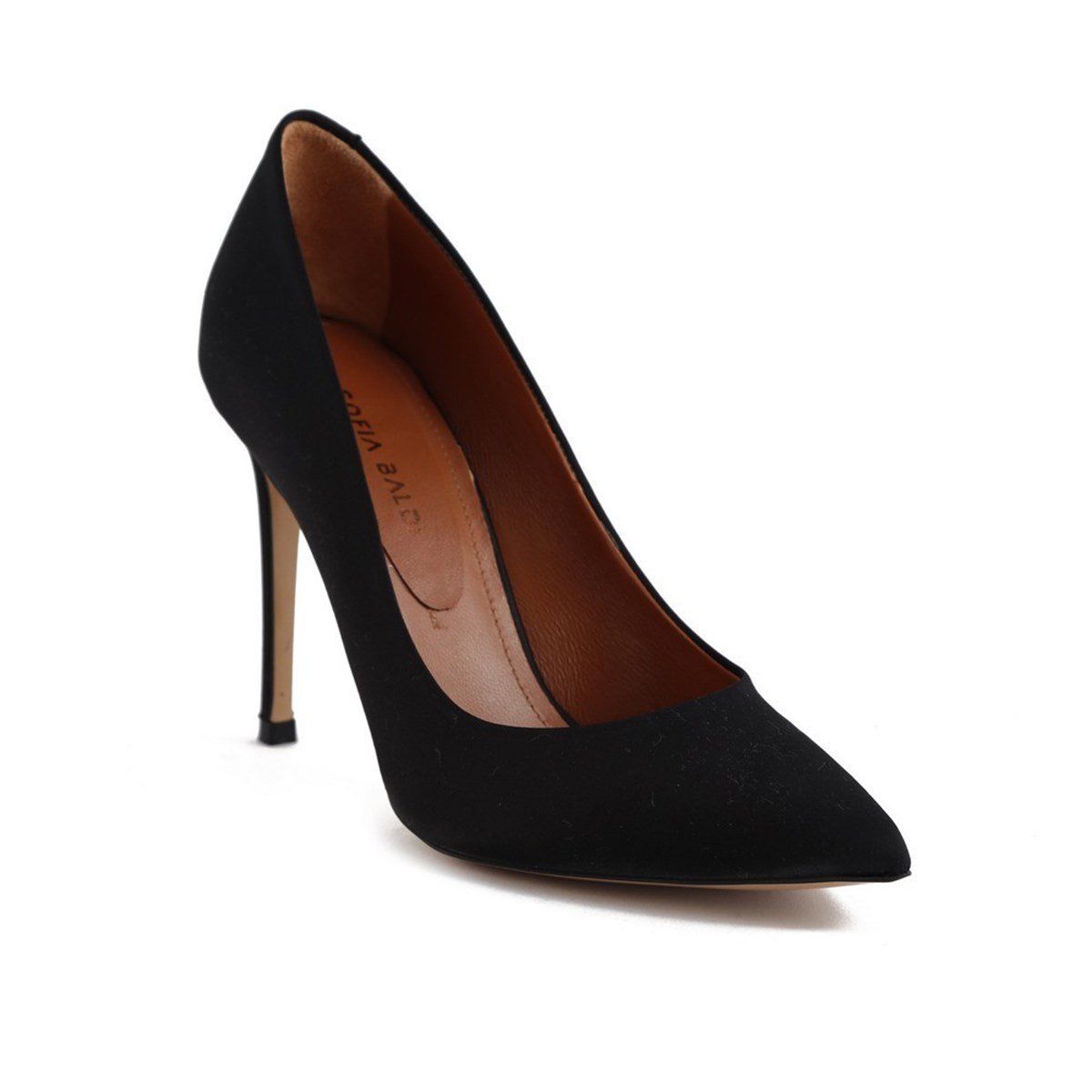TEODORA SİYAH SATEN  KADIN Stiletto & Abiye