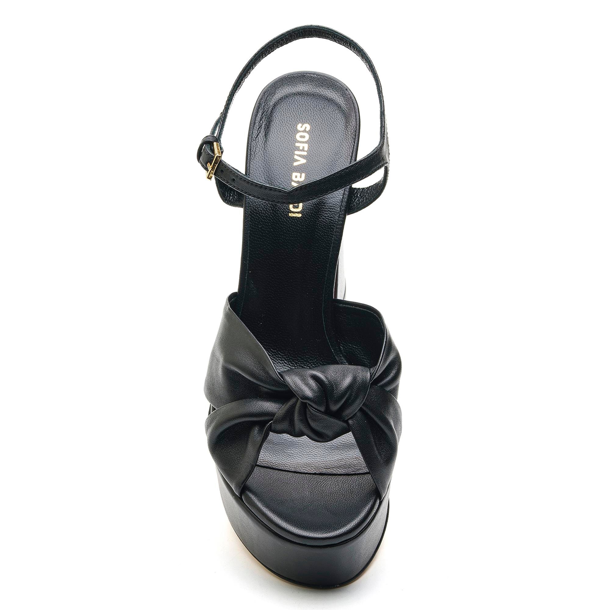 TOOTH SİYAH HAKİKİ DERİ Kadın TOPUKLU SANDALETTOOTH SİYAH HAKİKİ DERİ Kadın TOPUKLU SANDALET