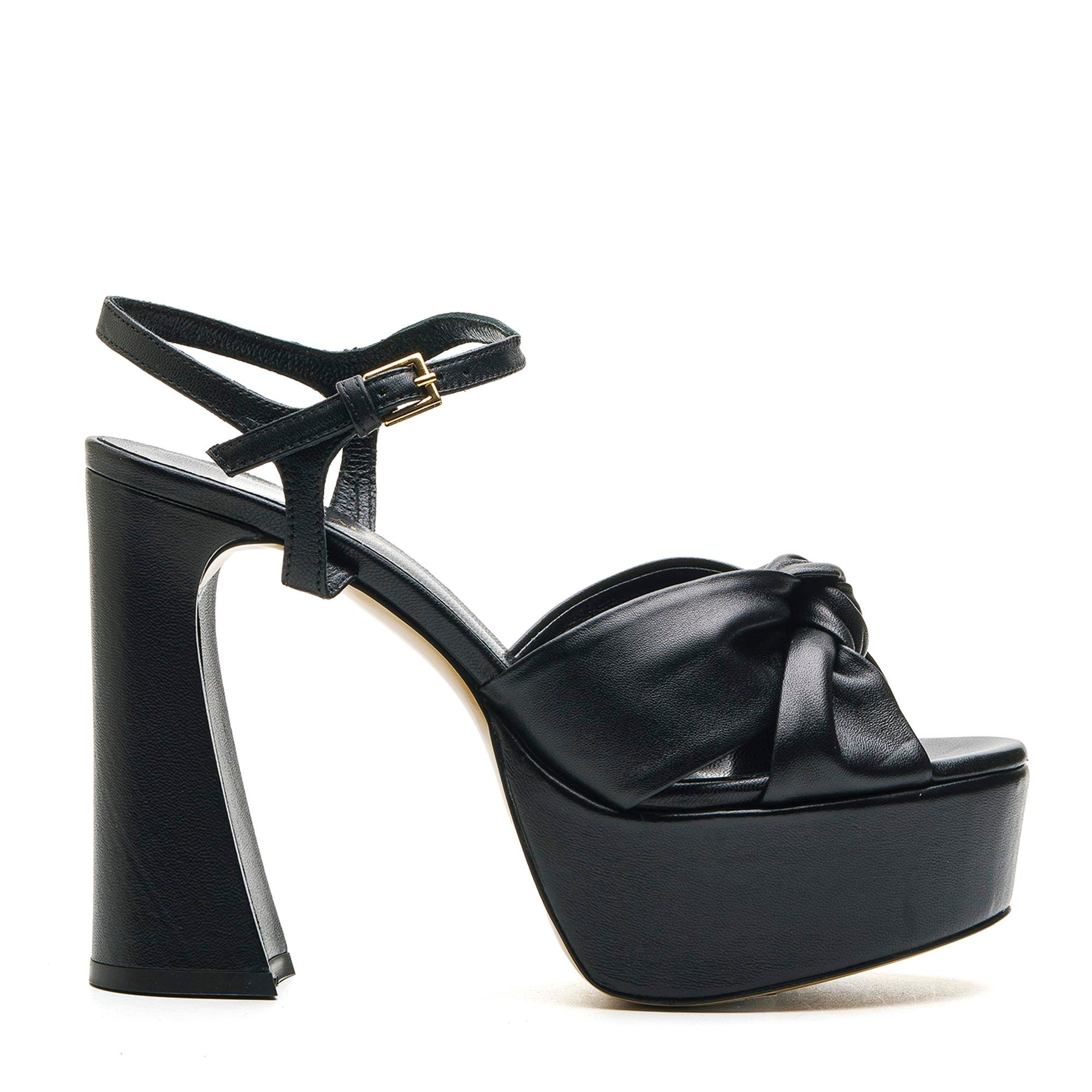 TOOTH SİYAH HAKİKİ DERİ Kadın TOPUKLU SANDALETTOOTH SİYAH HAKİKİ DERİ Kadın TOPUKLU SANDALET