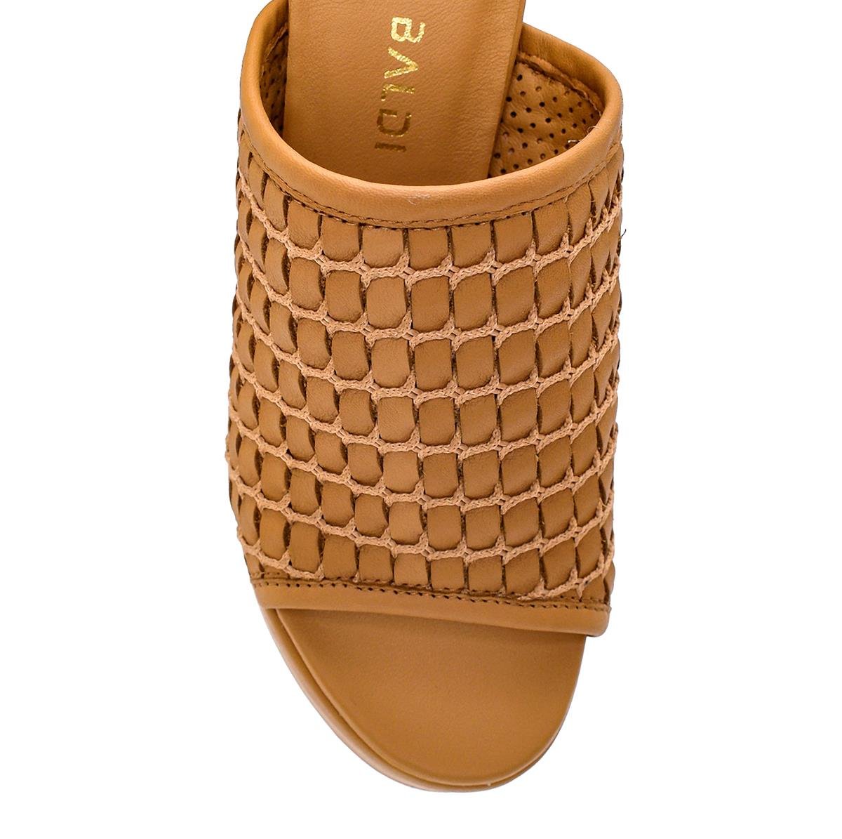 Treant Taba Deri  Kadın Topuklu Terlik