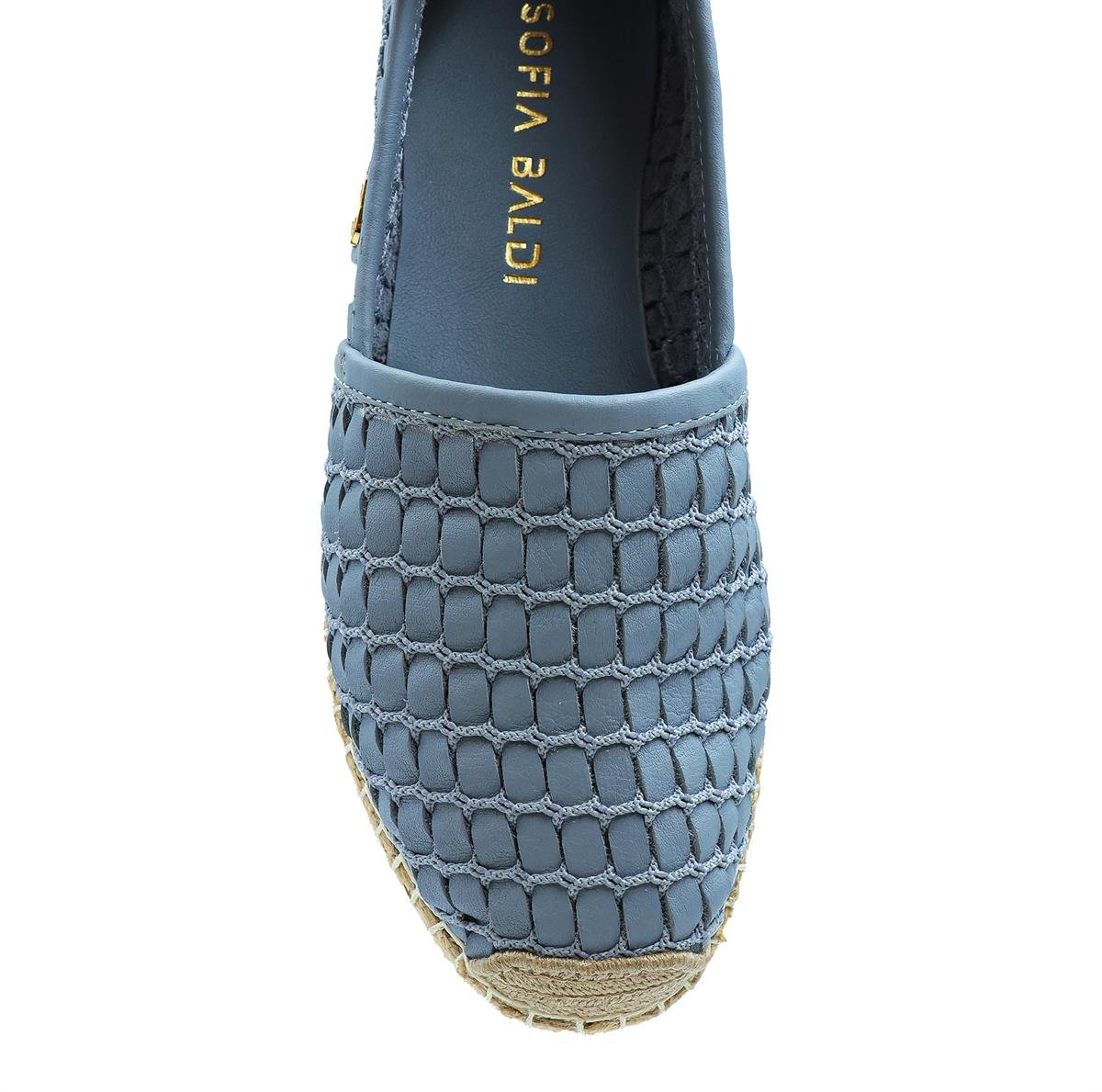 Tyon Gri Deri  Kadın Espadril