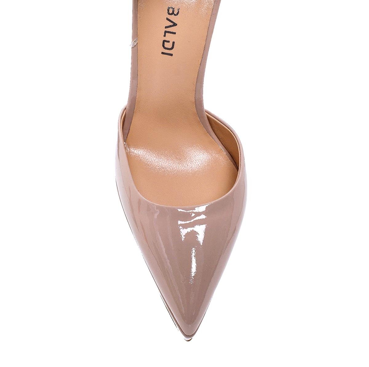 Uruk Bej Deri  Kadın Dolgu Topuk