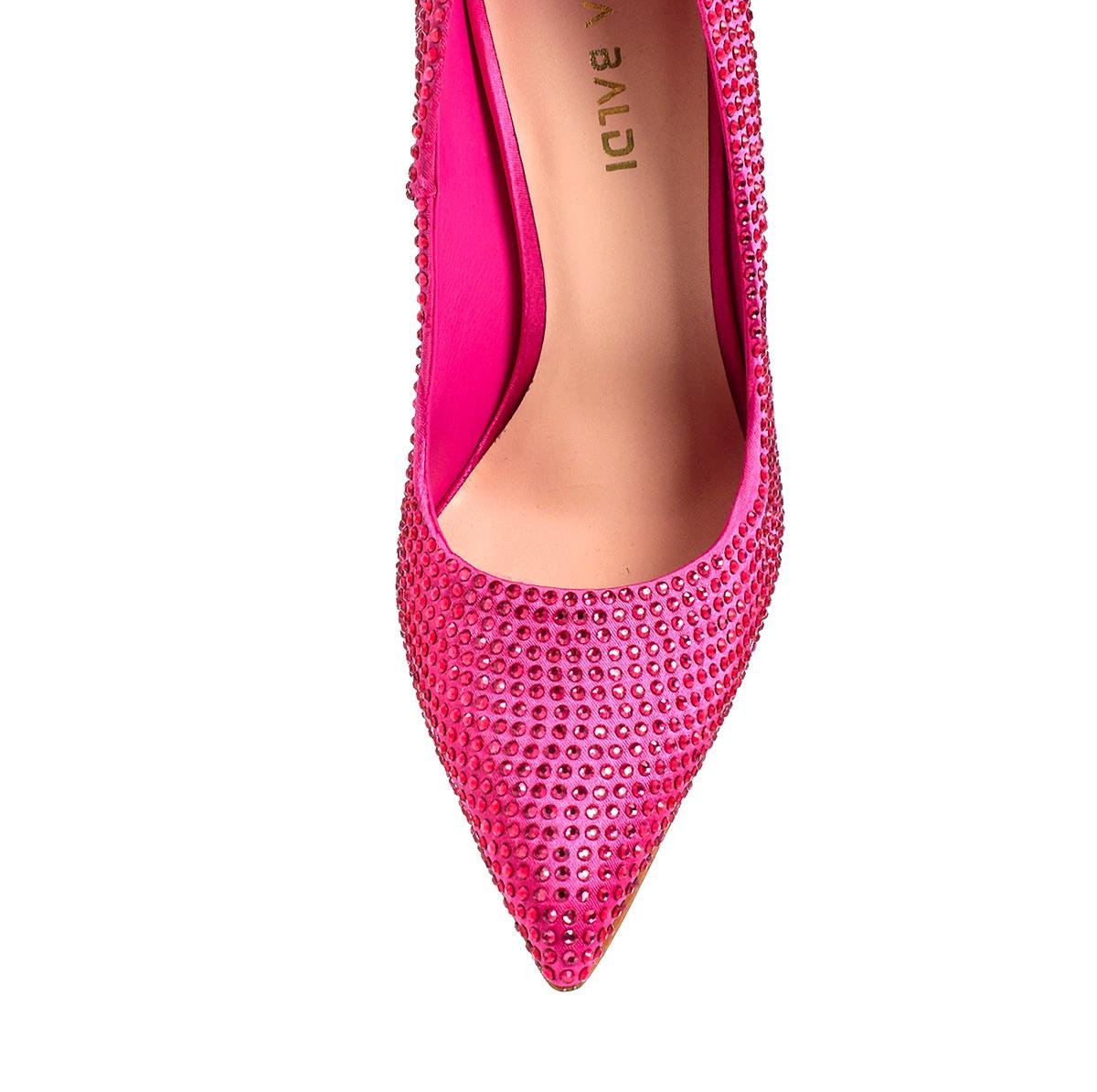 Volla Fuşya Saten  Kadın Stiletto & Abiye