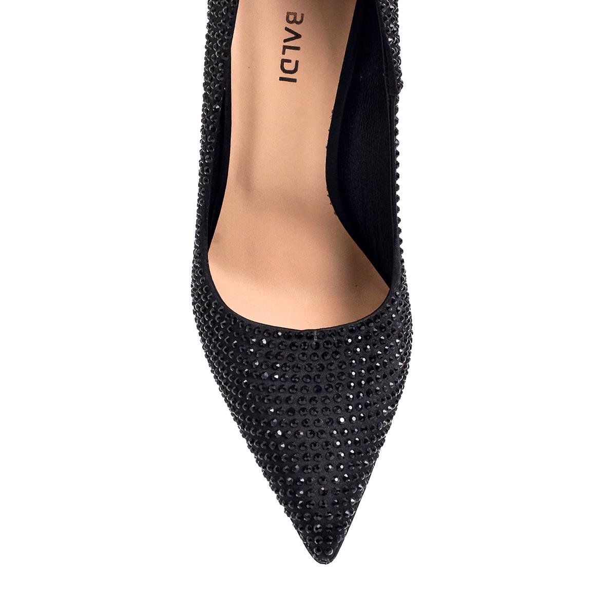 Volla Siyah Süet  Kadın Stiletto & Abiye