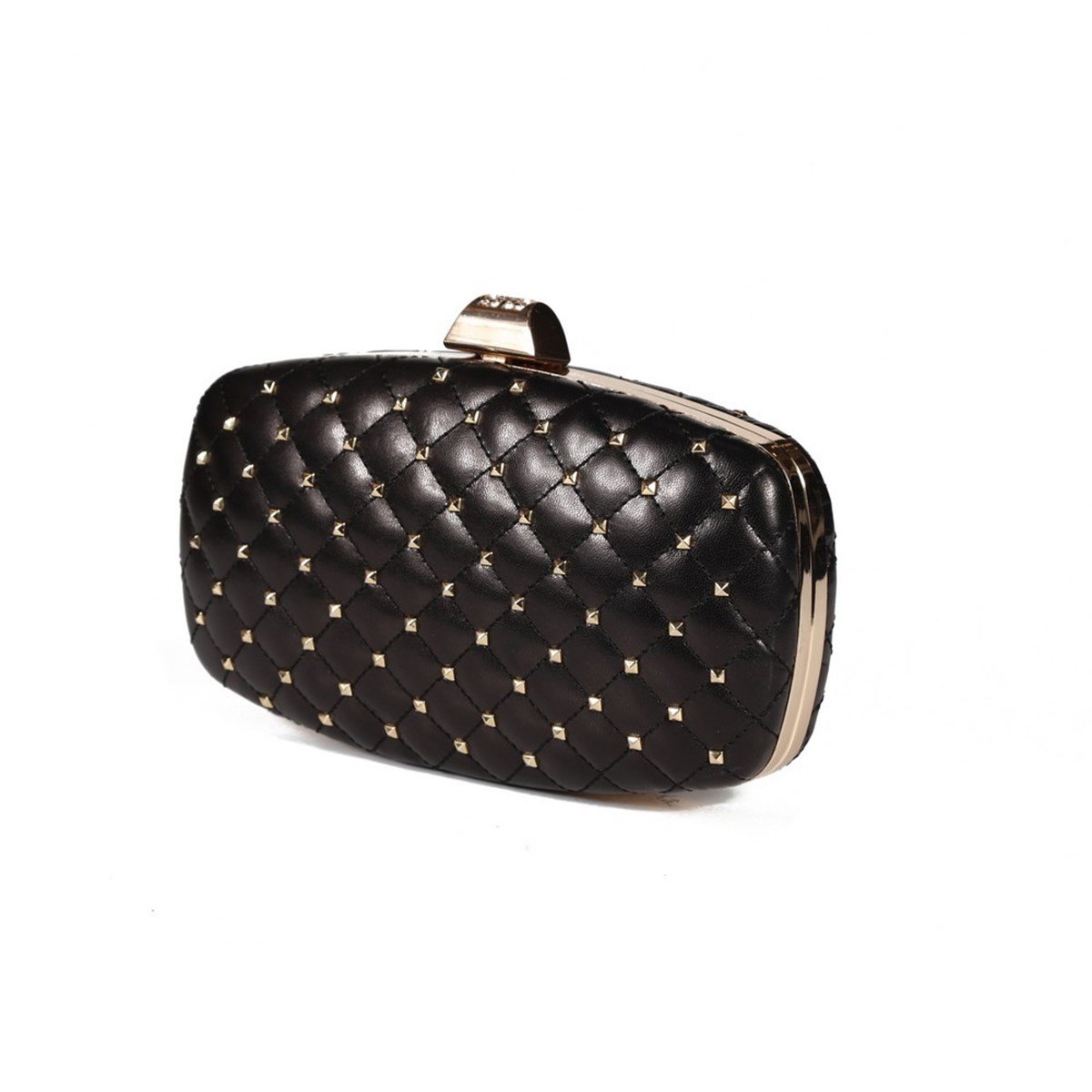 ZIMBALI CLUTCH ÇANTA SİYAH DERİ  KADIN ÇANTA