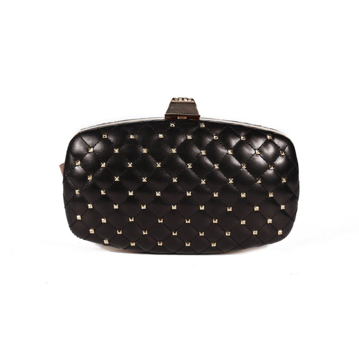 ZIMBALI CLUTCH ÇANTA SİYAH DERİ  KADIN ÇANTA