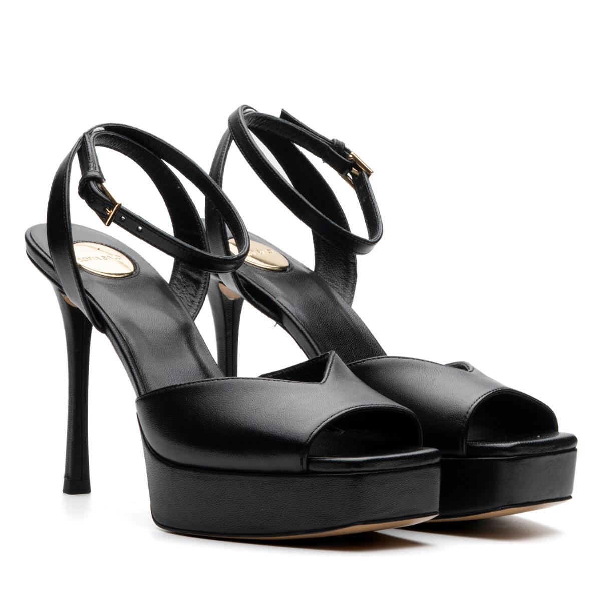 ZONE SİYAH HAKİKİ DERİ Kadın TOPUKLU SANDALETZONE SİYAH HAKİKİ DERİ Kadın TOPUKLU SANDALET