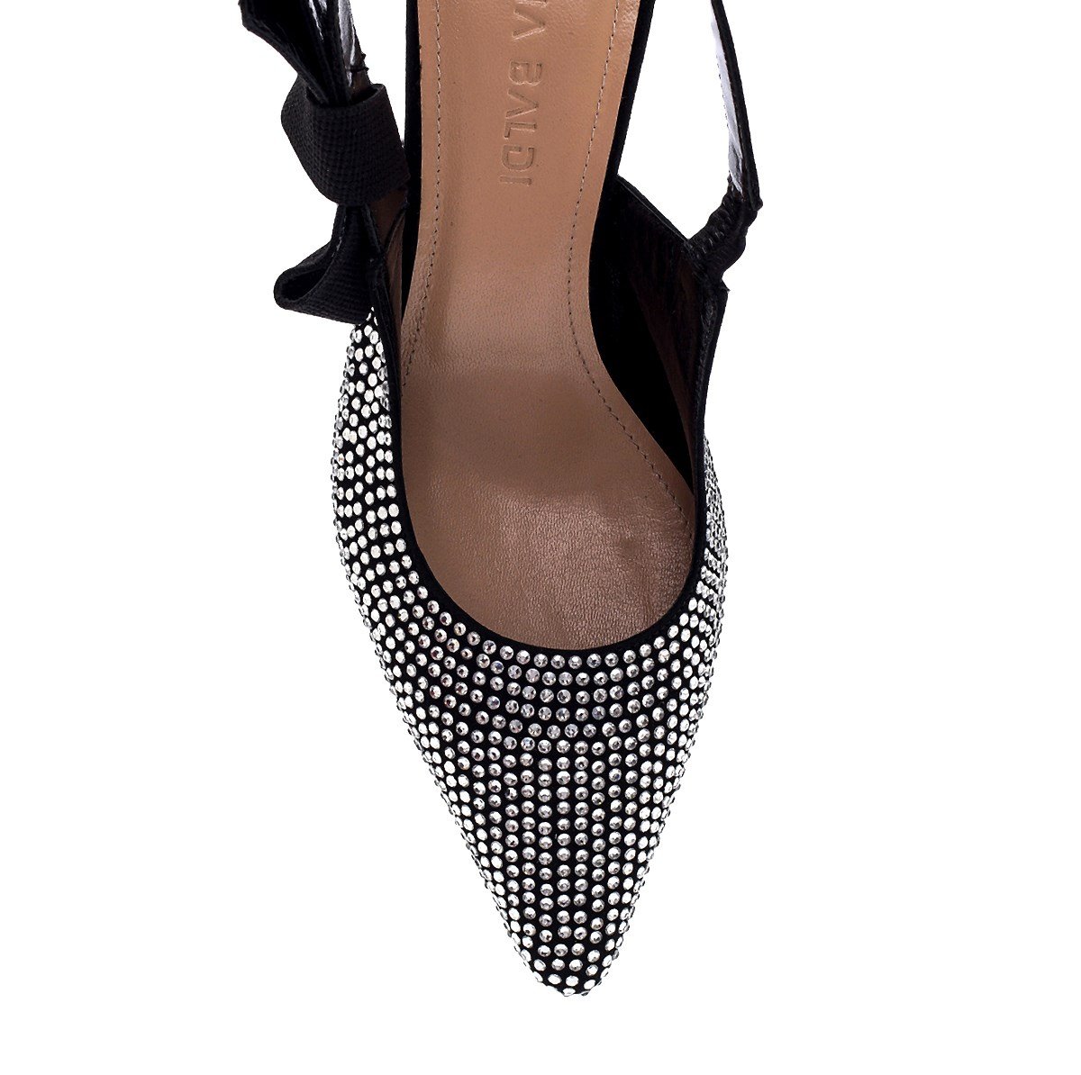 Zoran Siyah/gümüş Süet  Kadın Stiletto & Abiye