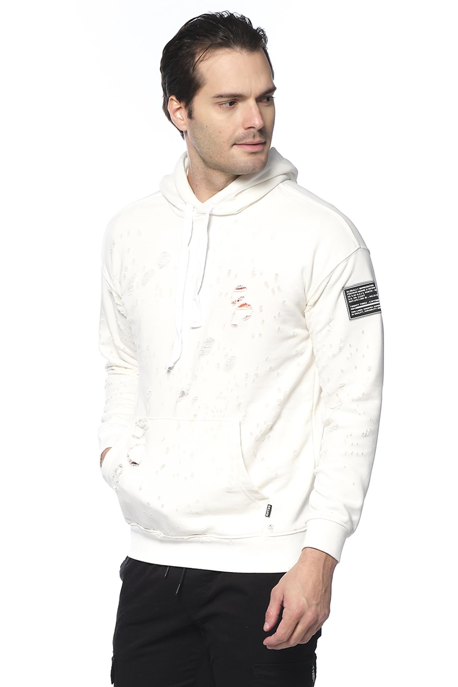 CEKMON Lazer Yırtıklı Erkek Sweatshırts 