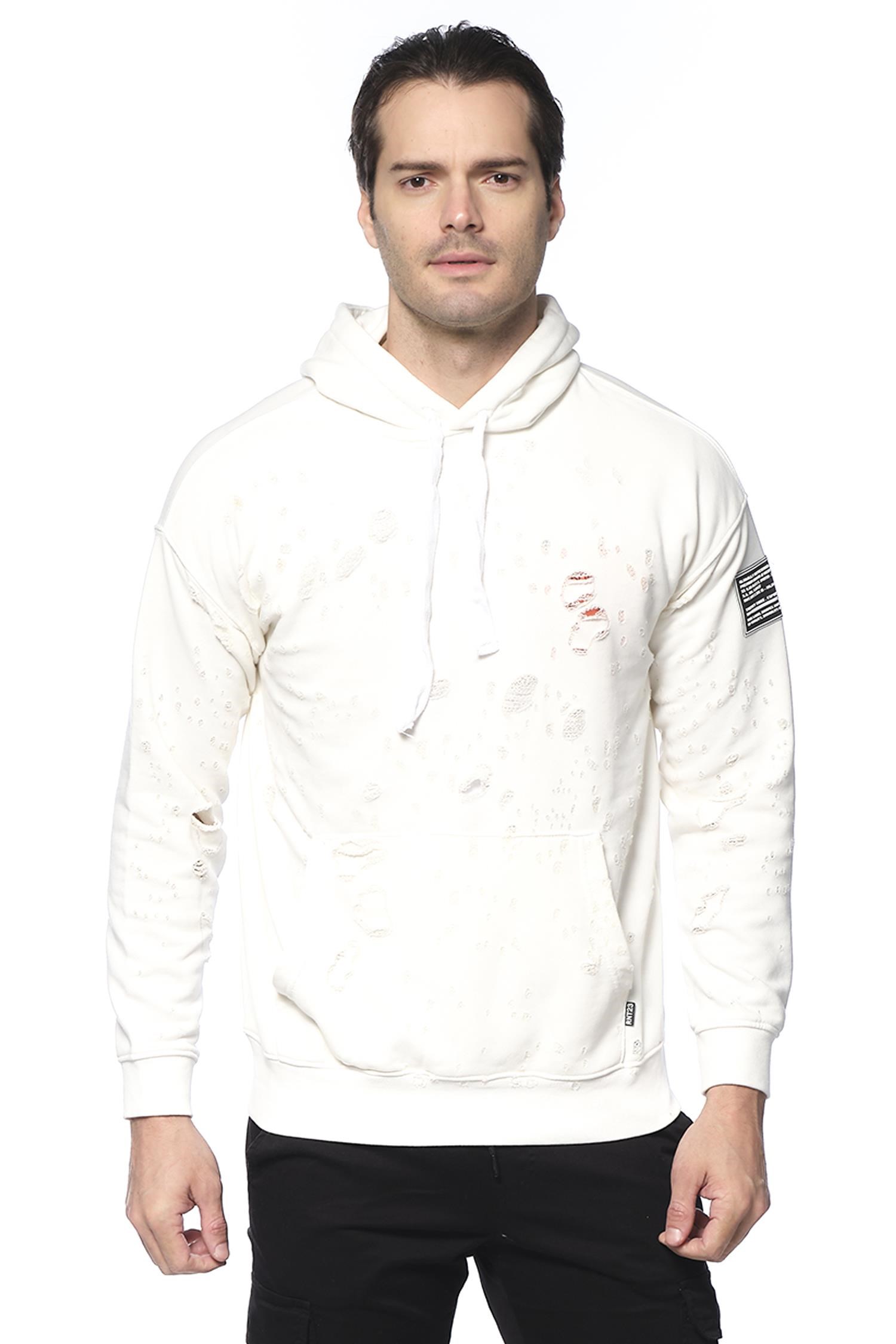 CEKMON Lazer Yırtıklı Erkek Sweatshırts 