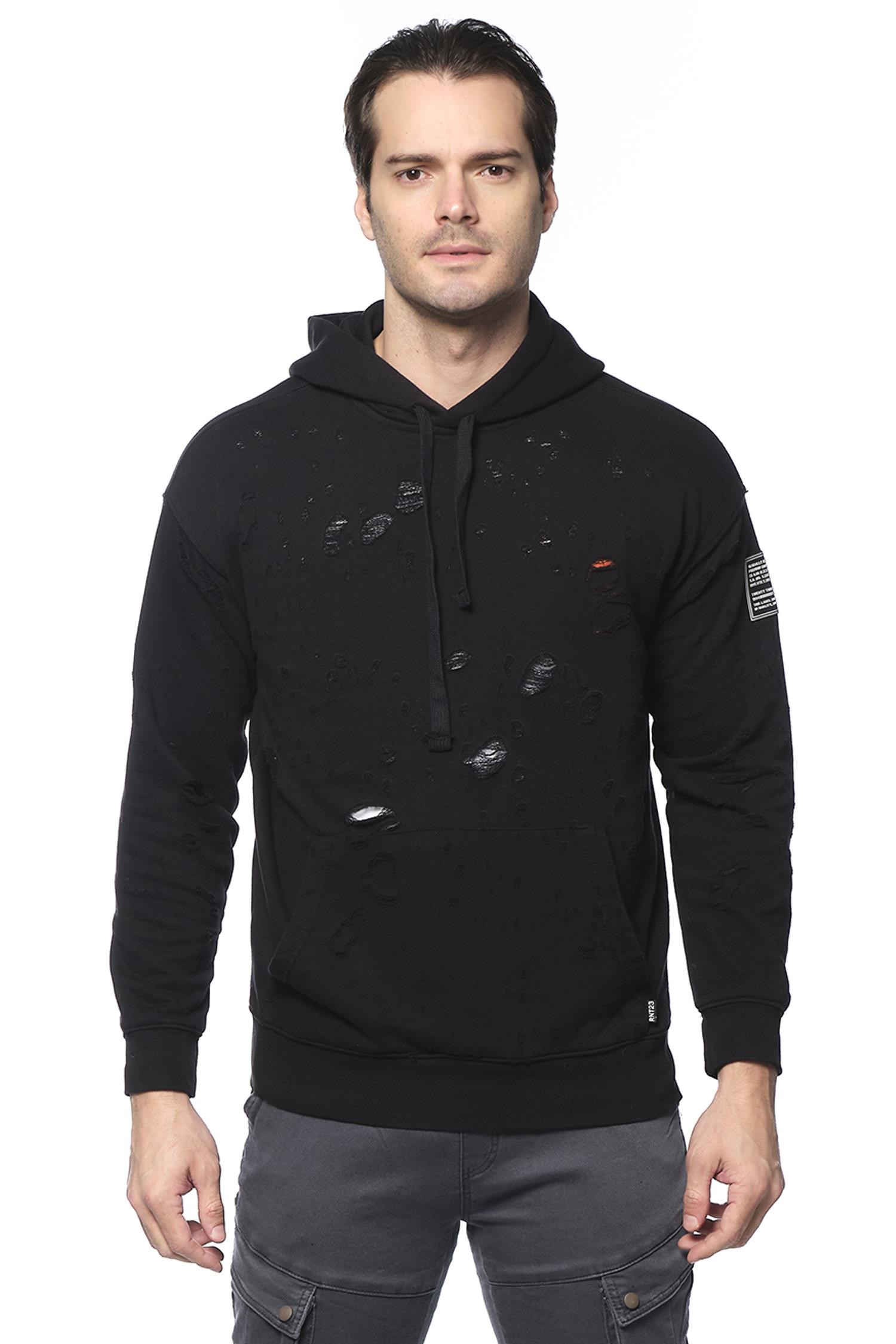 CEKMON Lazer Yırtıklı Erkek Sweatshırts 