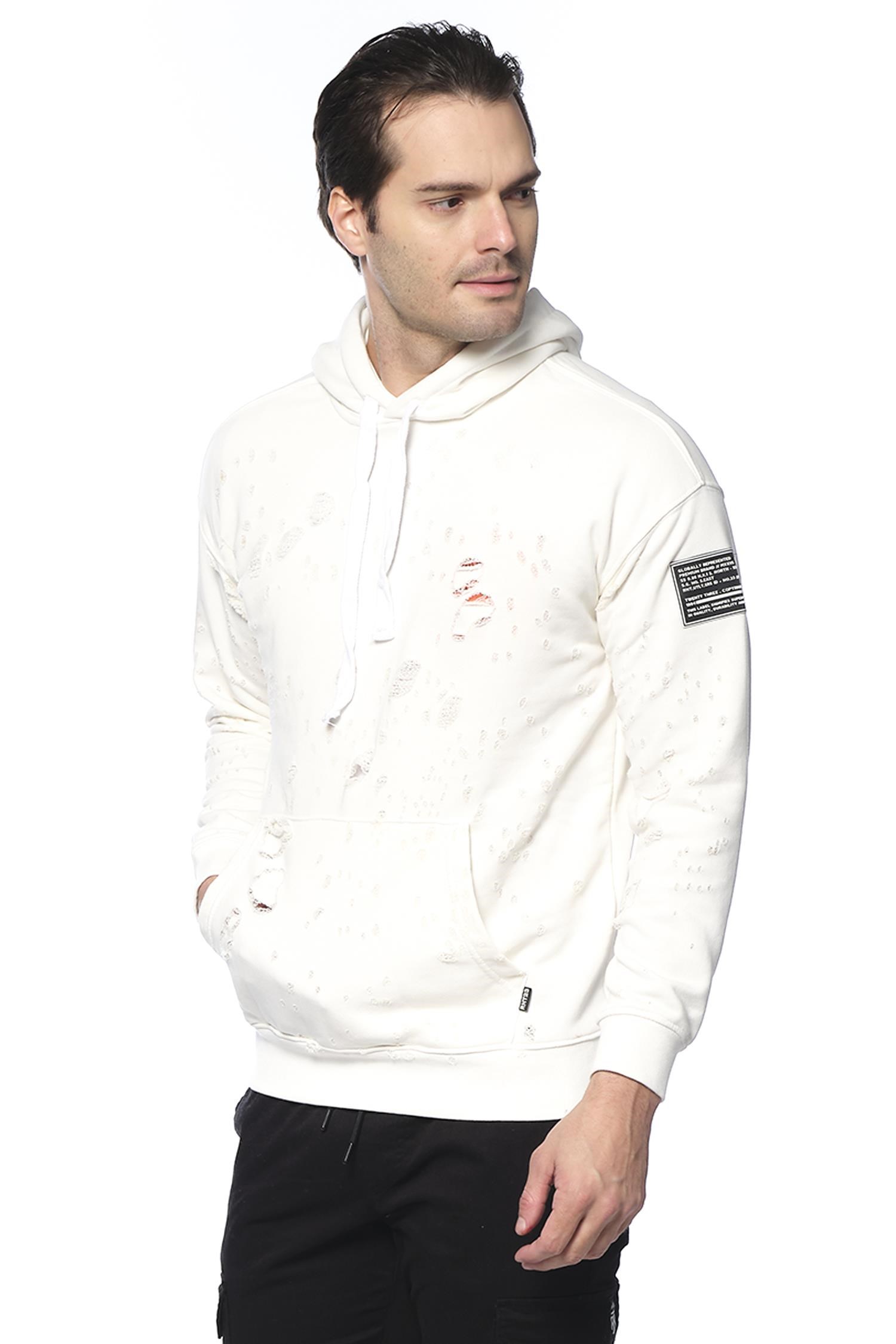 CEKMON Lazer Yırtıklı Erkek Sweatshırts 