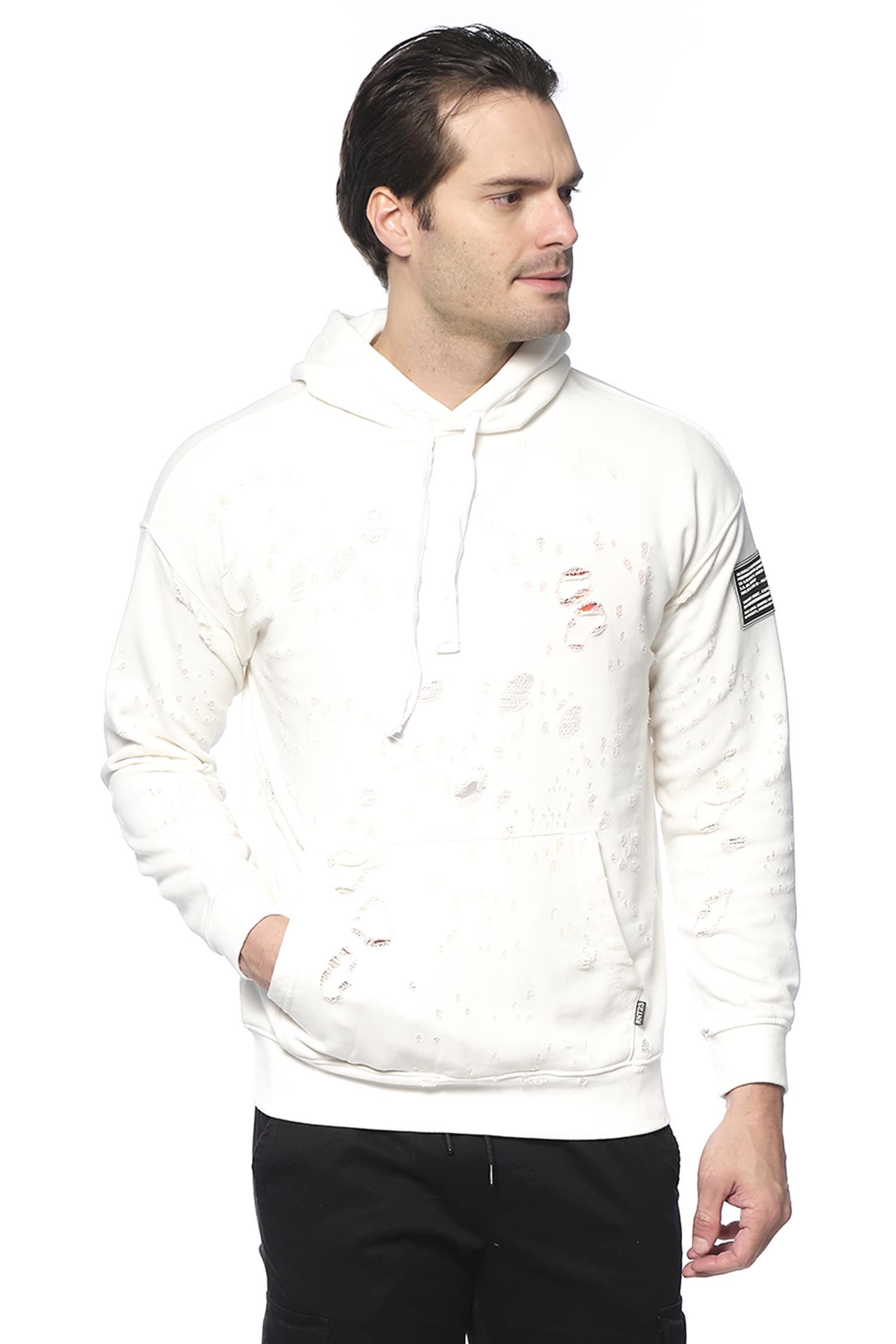 CEKMON Lazer Yırtıklı Erkek Sweatshırts 