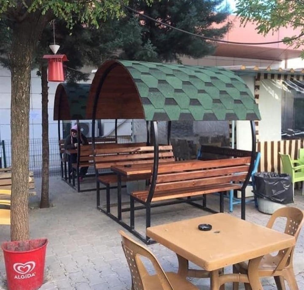 Bahçe Masası Ahşap Kamelya/Çardak Piknik Masası (6 Kişilik)