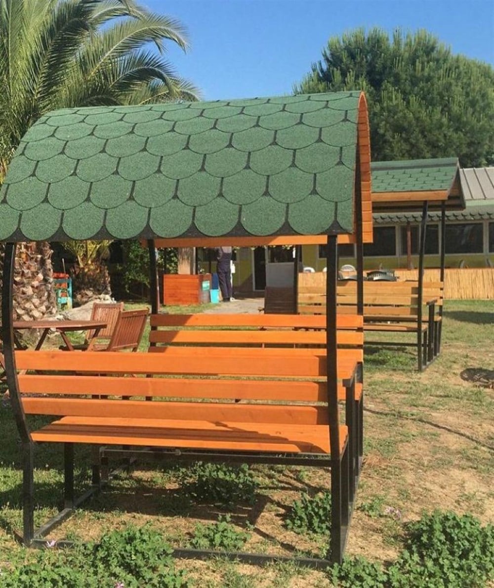 Bahçe Masası Ahşap Kamelya/Çardak Piknik Masası (6 Kişilik)