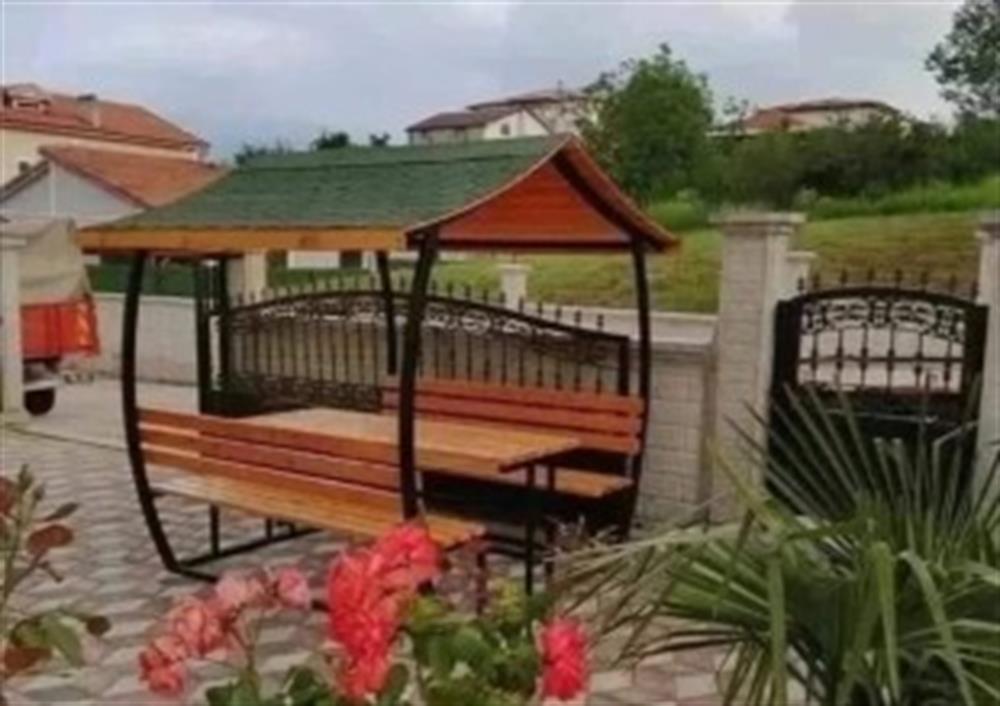 Japon Çatı Model Bahçe Masası Ahşap Kamelya/çardak Piknik Masası (8 Kişilik) JKÇ8-97