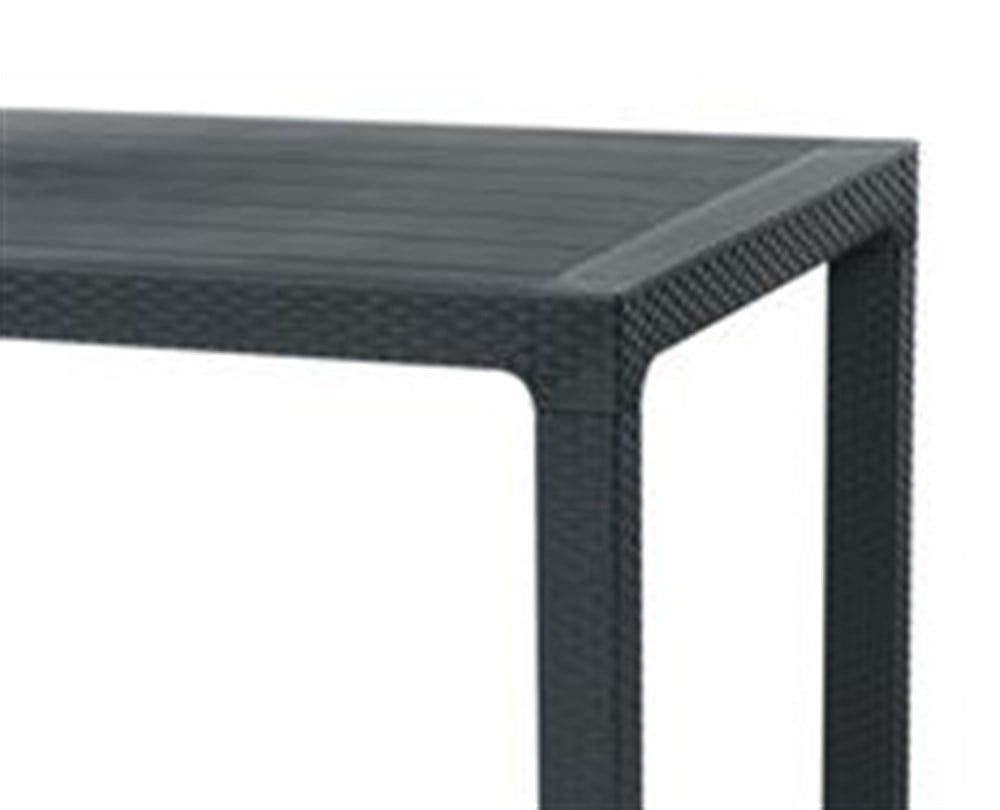 ARIZONA 90X150 RATTAN PLASTİK BAHÇE MASASI CAMSIZ KAHVE