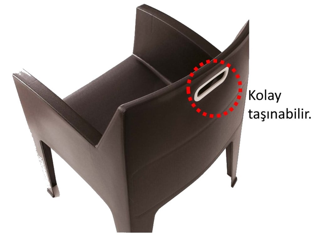 STONE PLASTİK BAHÇE KOLTUĞU KEMİK(6 ADET)