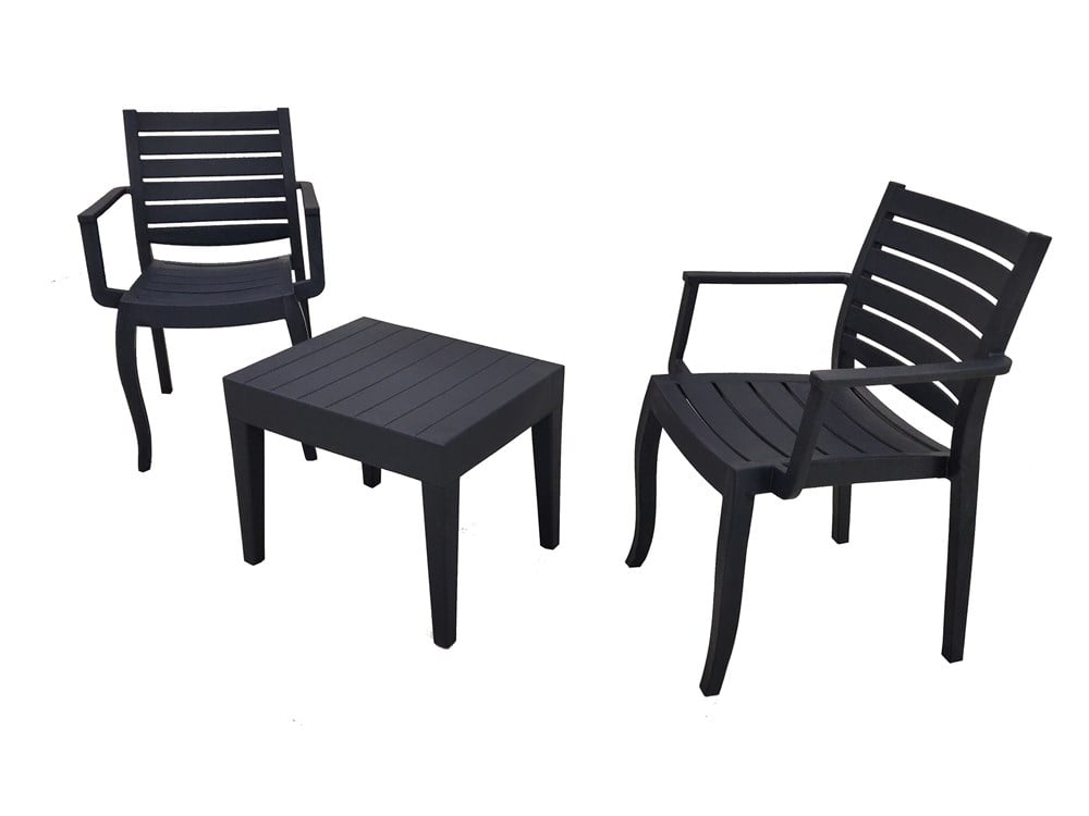 ZEUS & ALASKA GAZ ENJEKSİYONLU PLASTİK BALKON TAKIMI KAHVE