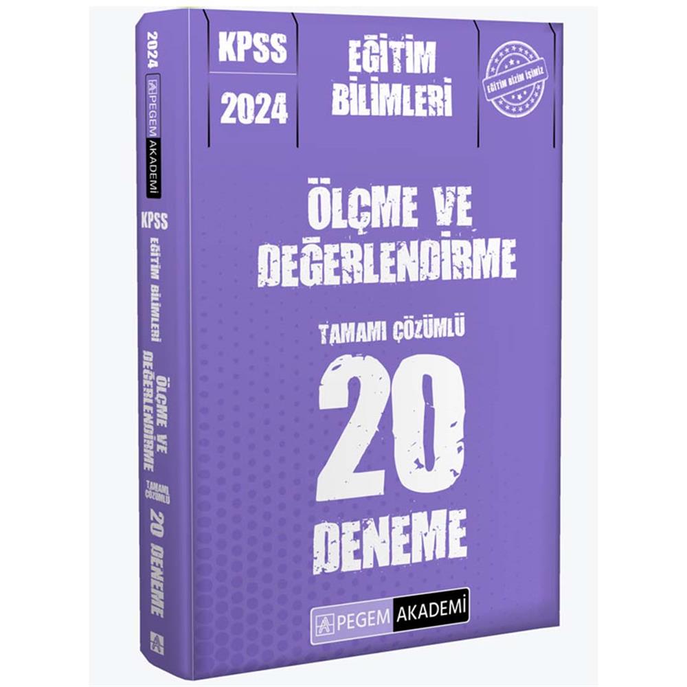 2024 Pegem Yayınları Eğitim Bilimleri Ölçme ve Değerlendirme 20 Deneme