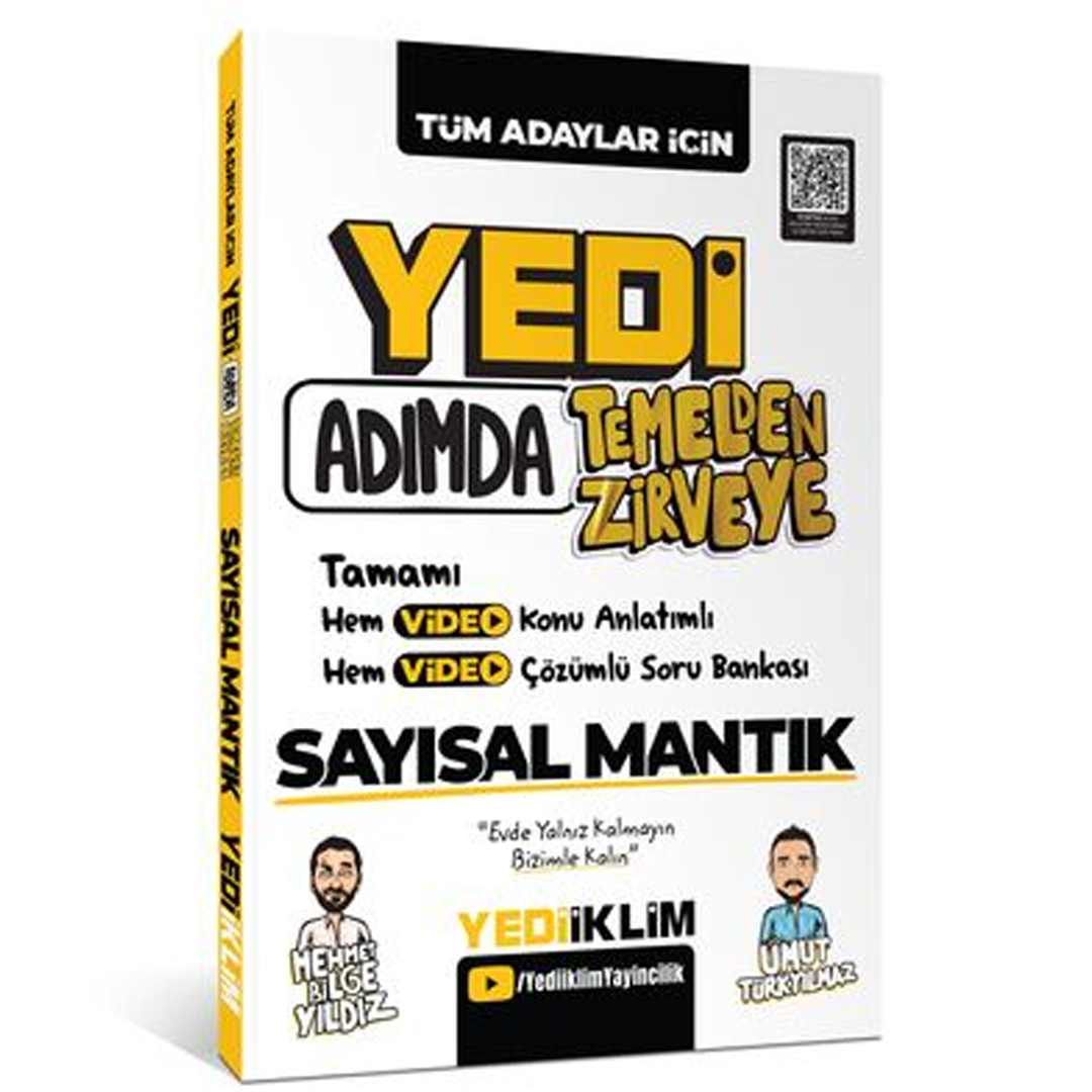2024 Yediiklim Yayınları Yedi Adımda Temelden Zirveye Sayısal Mantık Video Konu Anlatımlı Video Çözümlü Soru Bankası Mehmet Bilge Yıldız
