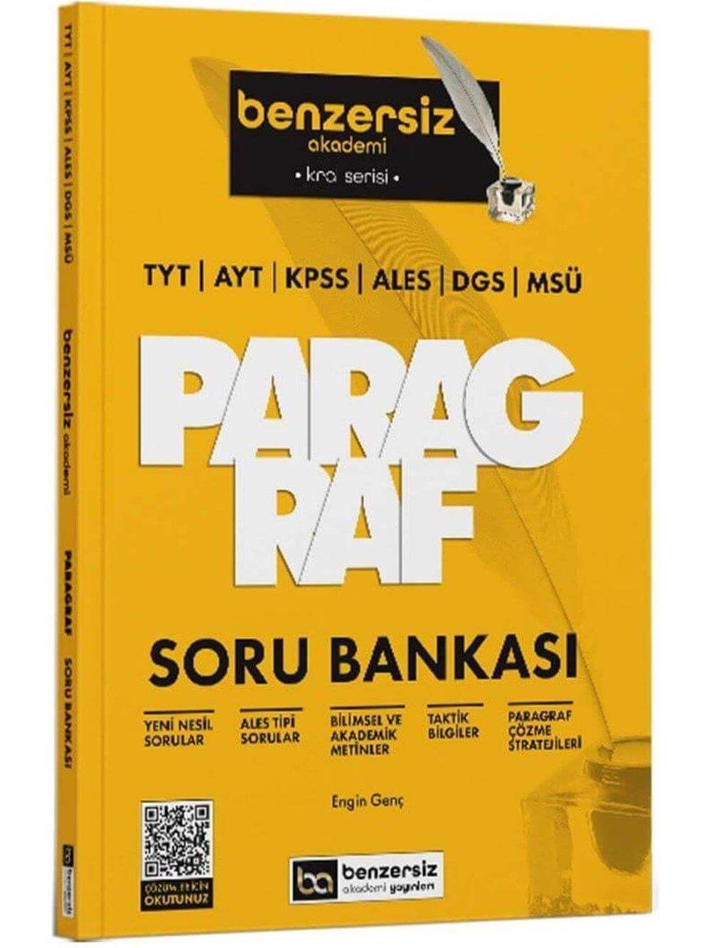 2025 TYT AYT KPSS ALES DGS MSÜ Kral Serisi Benzersiz Paragraf Soru Bankası Benzersiz Akademi Yayınları
