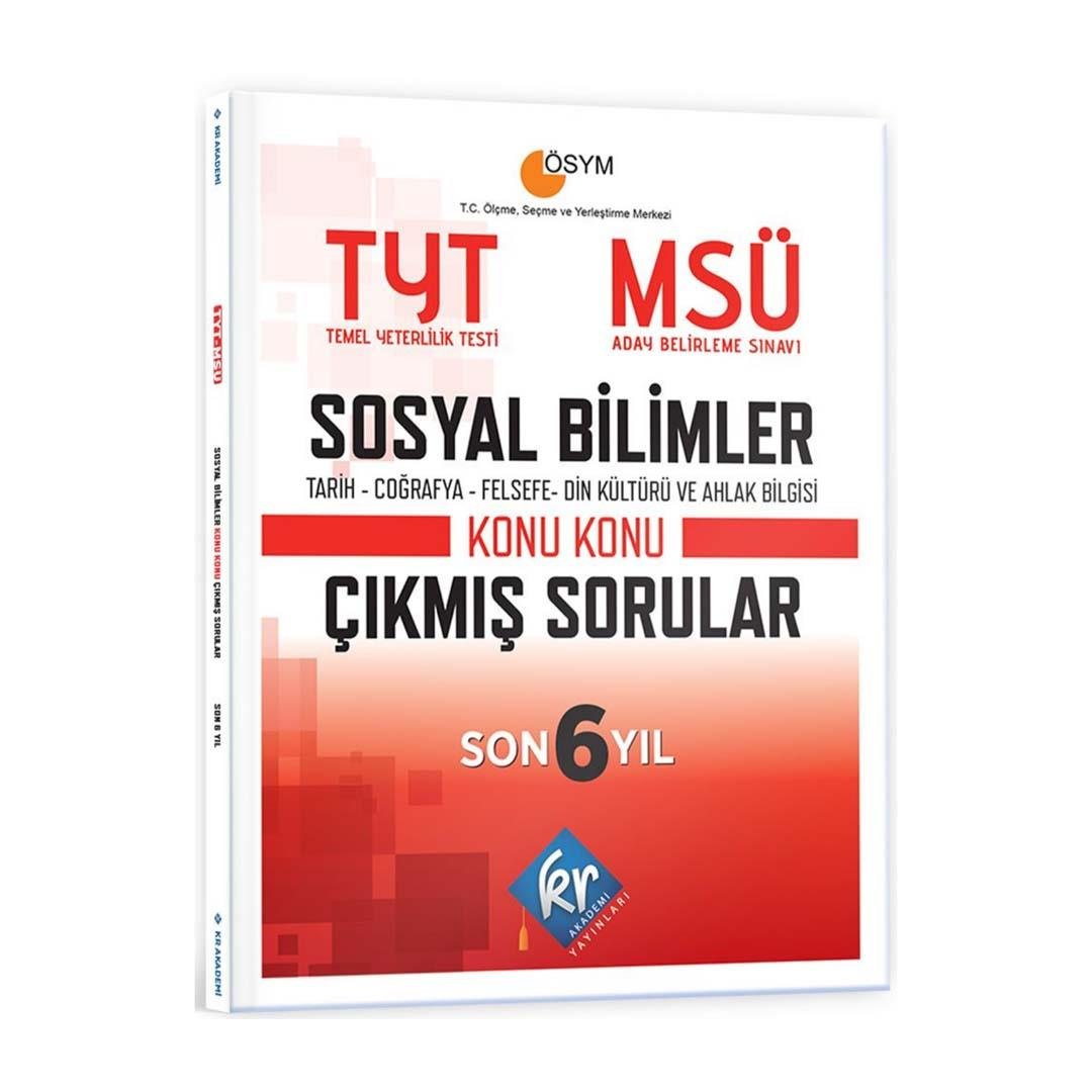 2025 TYT - MSÜ Sosyal Bilimler Son 6 Yıl Konu Konu Çıkmış Sorular KR Akademi Yayınları