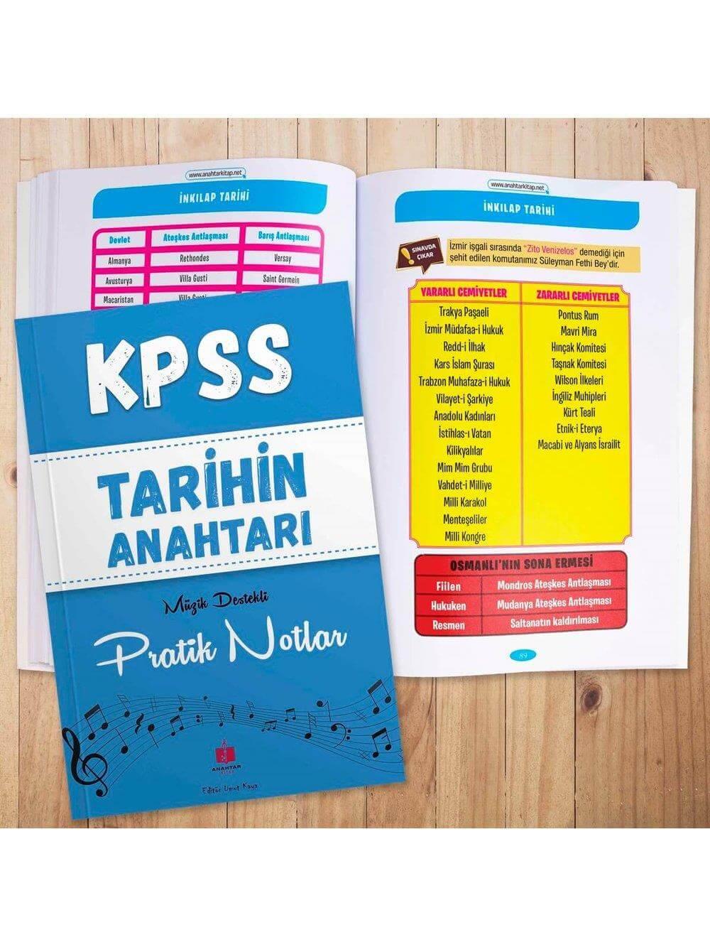 2026 Anahtar Kitap KPSS Tarihin Anahtarı Müzik Destekli Pratik Notlar