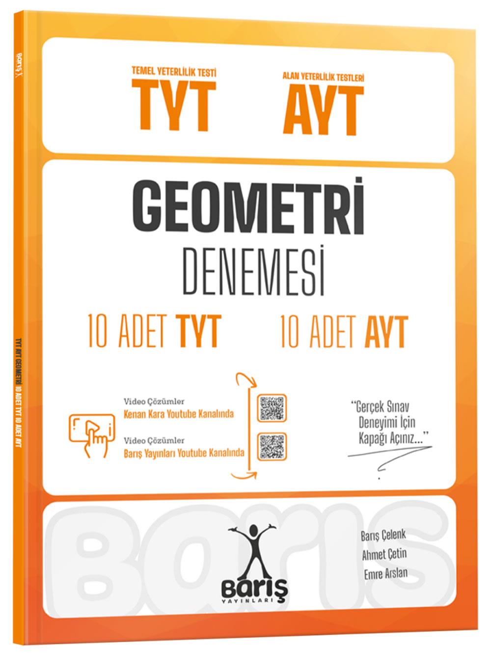2026 Barış Yayınları TYT-AYT Geometri Denemesi 10 Adet TYT 10 Adet AYT