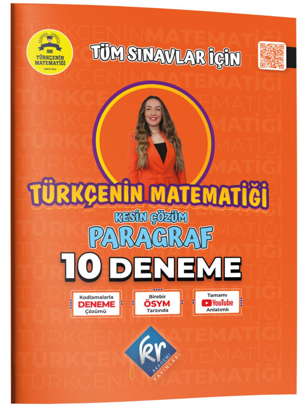 2026 Gamze Hoca Türkçenin Matematiği Tüm Sınavlar İçin Paragraf 10 Deneme KR Akademi Yayınları